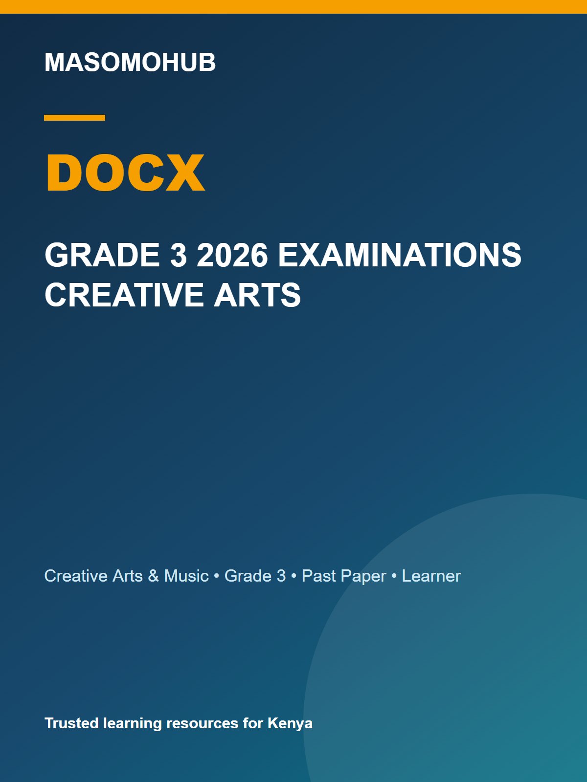 Thumbnail preview of GRADE 3 2026 EXAMINATIONS CREATIVE ARTS