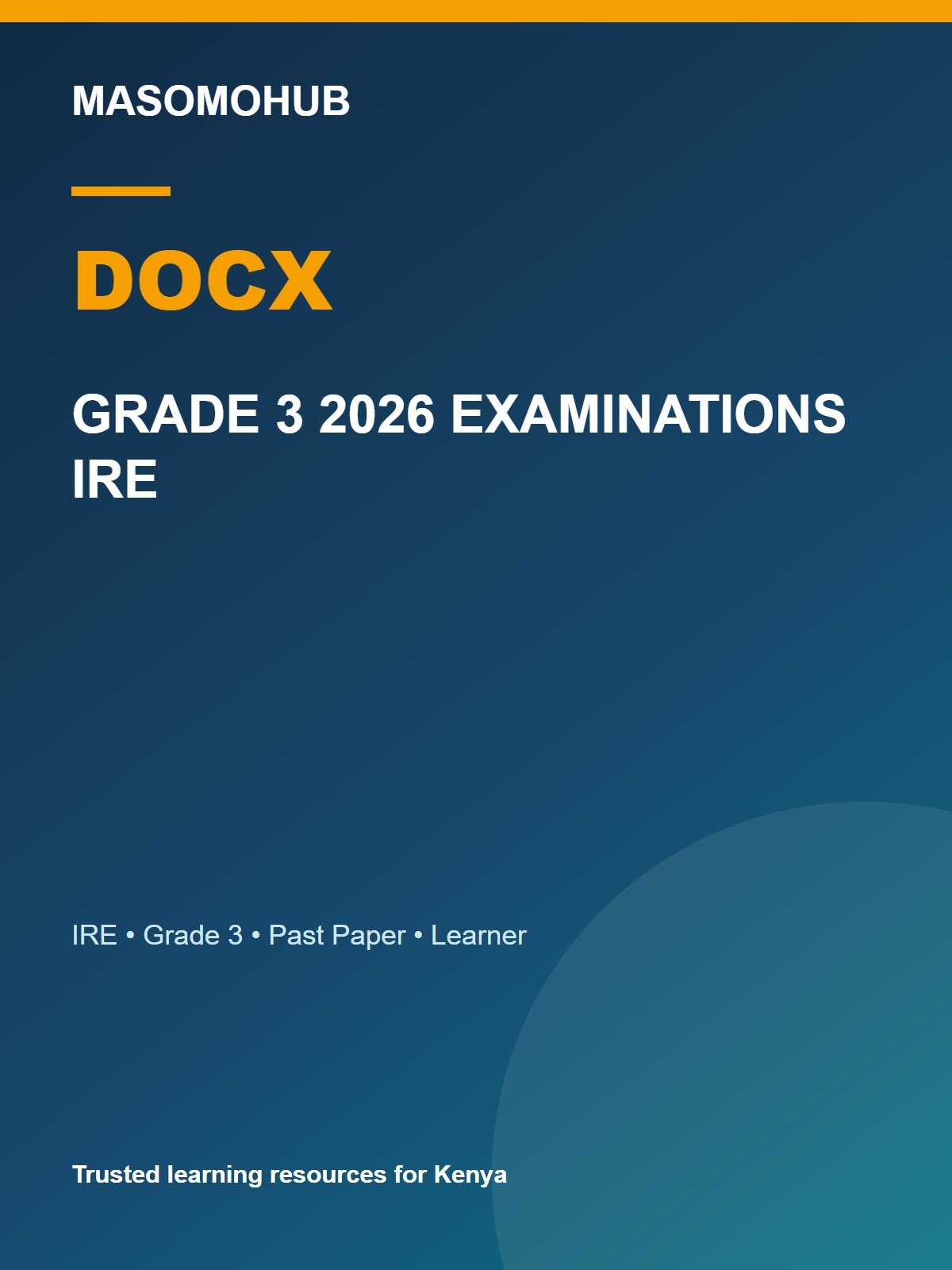 Thumbnail preview of GRADE 3 2026 EXAMINATIONS IRE