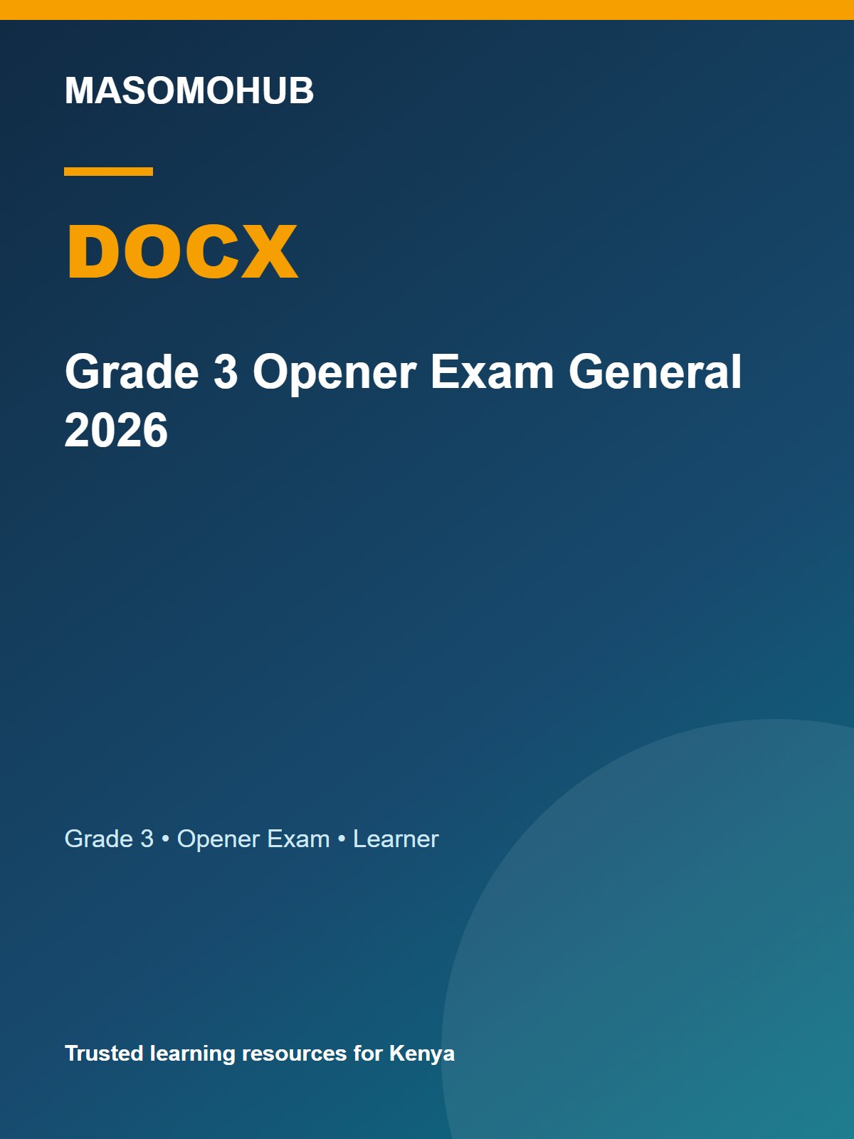 Thumbnail preview of Grade 3 Exam Kiswahili 2026