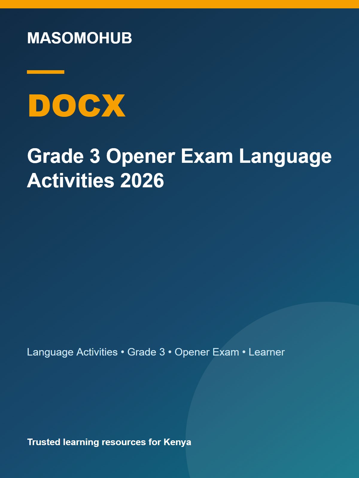Thumbnail preview of Grade 3 Exam Language Activities 2026