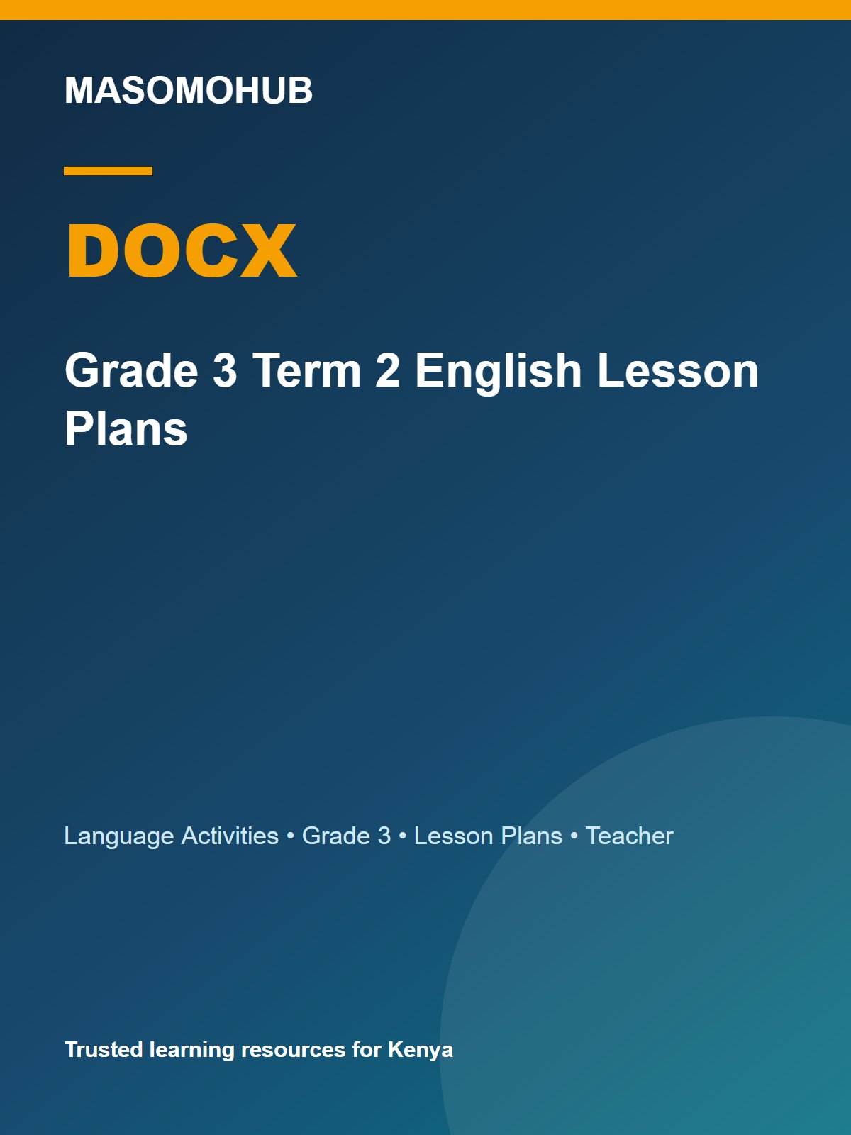 Thumbnail preview of Grade 3 Term 2 English Lesson Plans