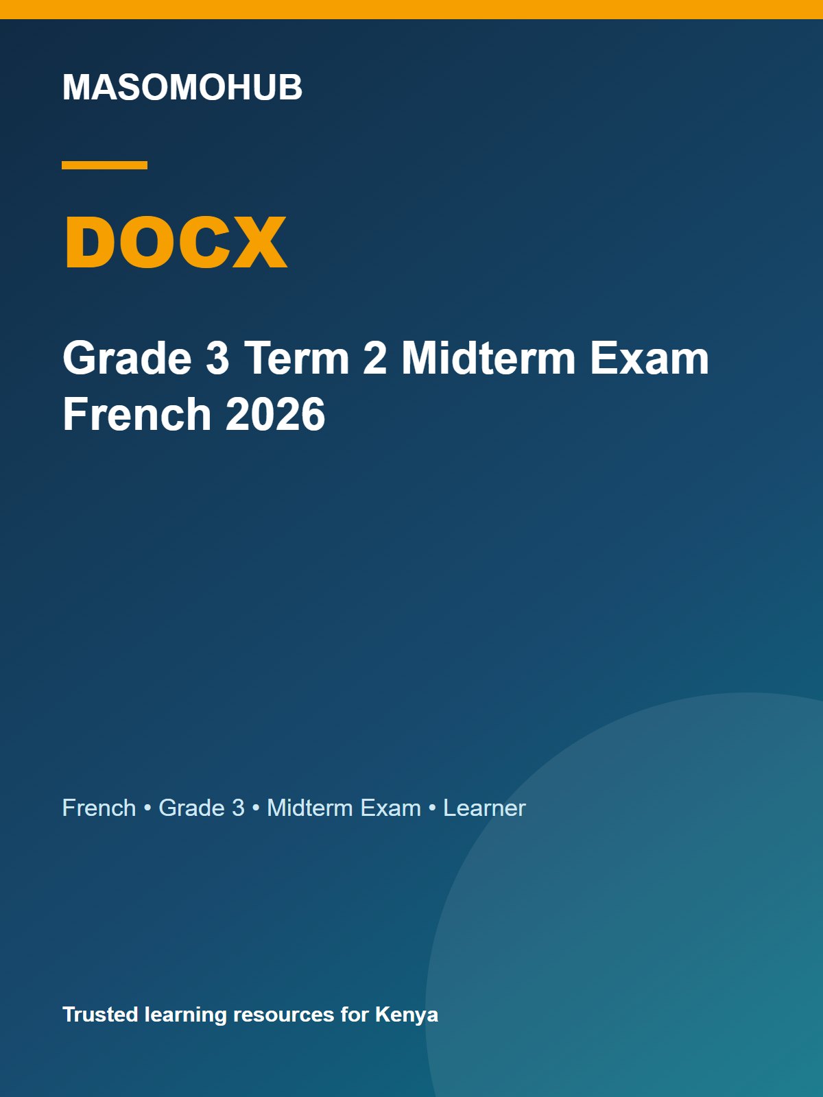 Thumbnail preview of Grade 3 Term 2 Midterm Exam French 2026