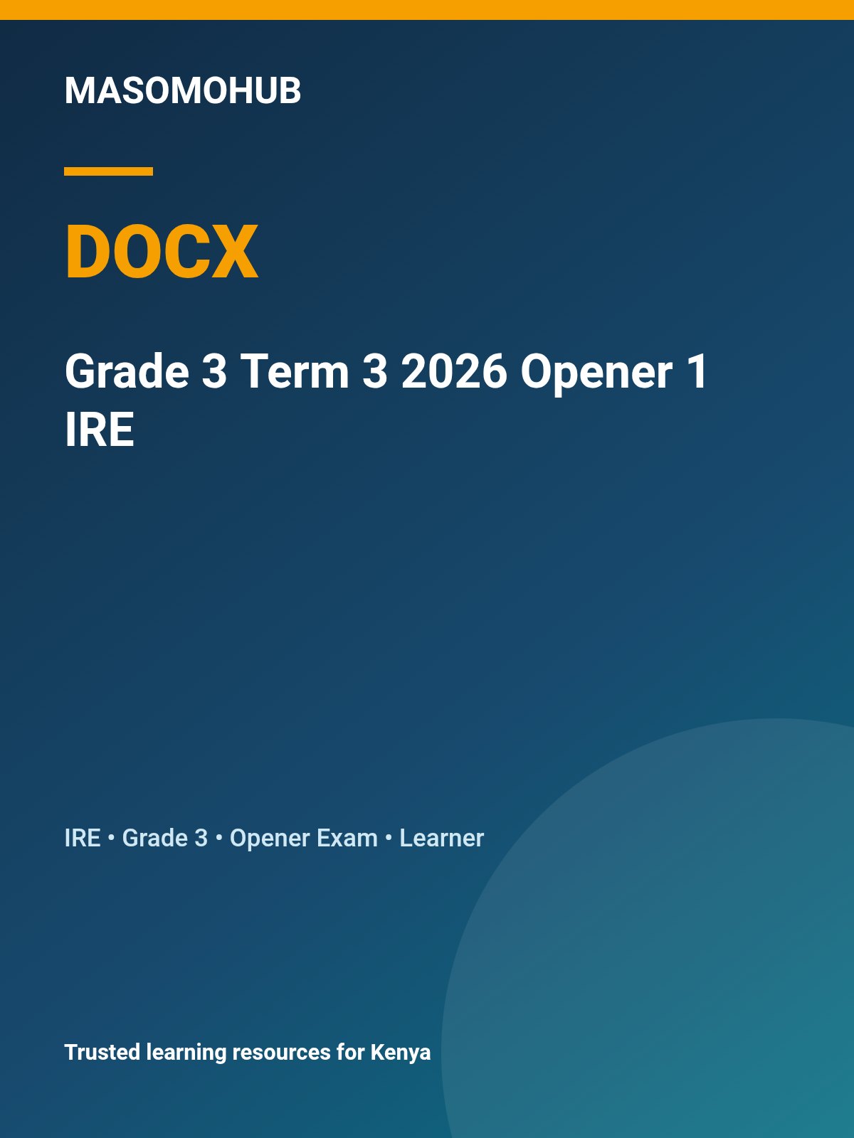 Thumbnail preview of Grade 3 Term 3 2026 Opener 1 IRE