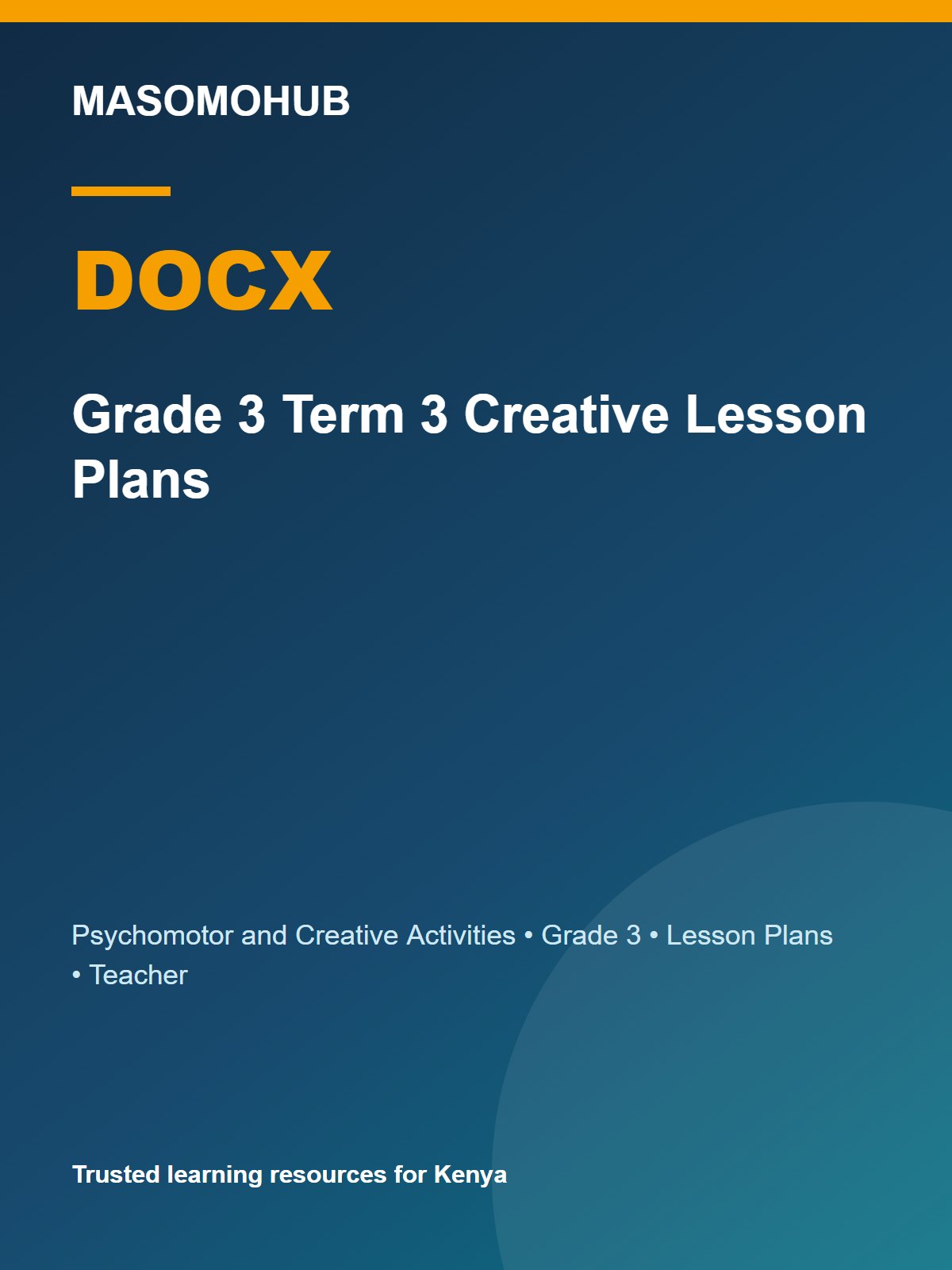 Thumbnail preview of Grade 3 Term 3 Creative Lesson Plans