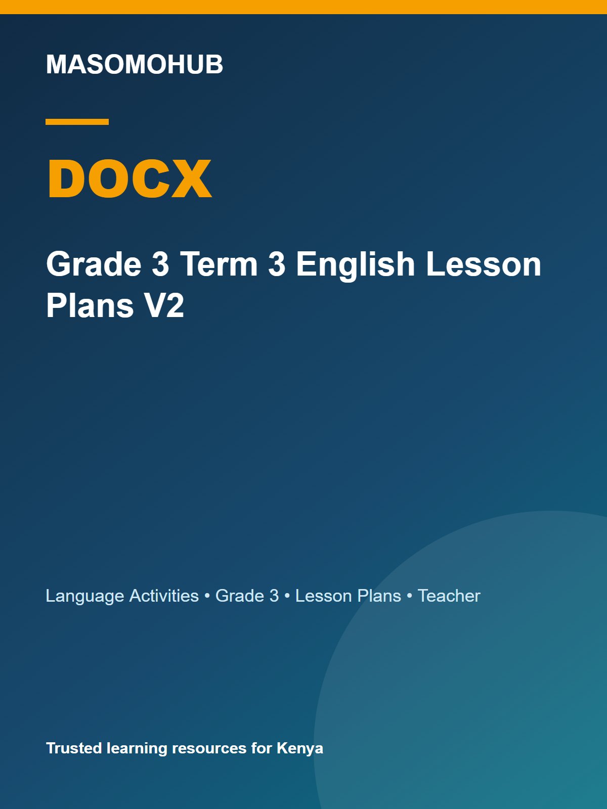 Thumbnail preview of Grade 3 Term 3 English Lesson Plans V2