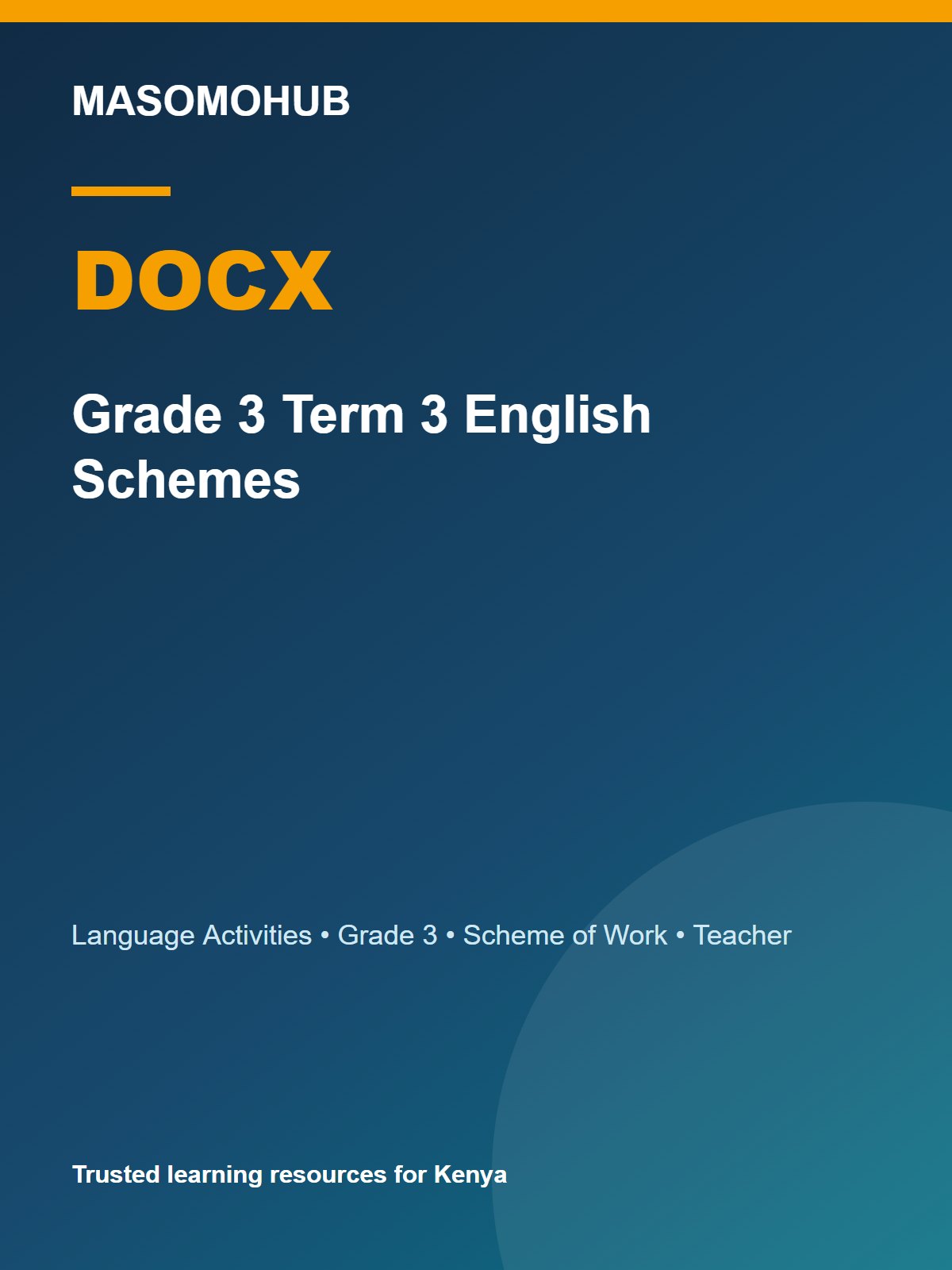 Thumbnail preview of Grade 3 Term 3 English Schemes