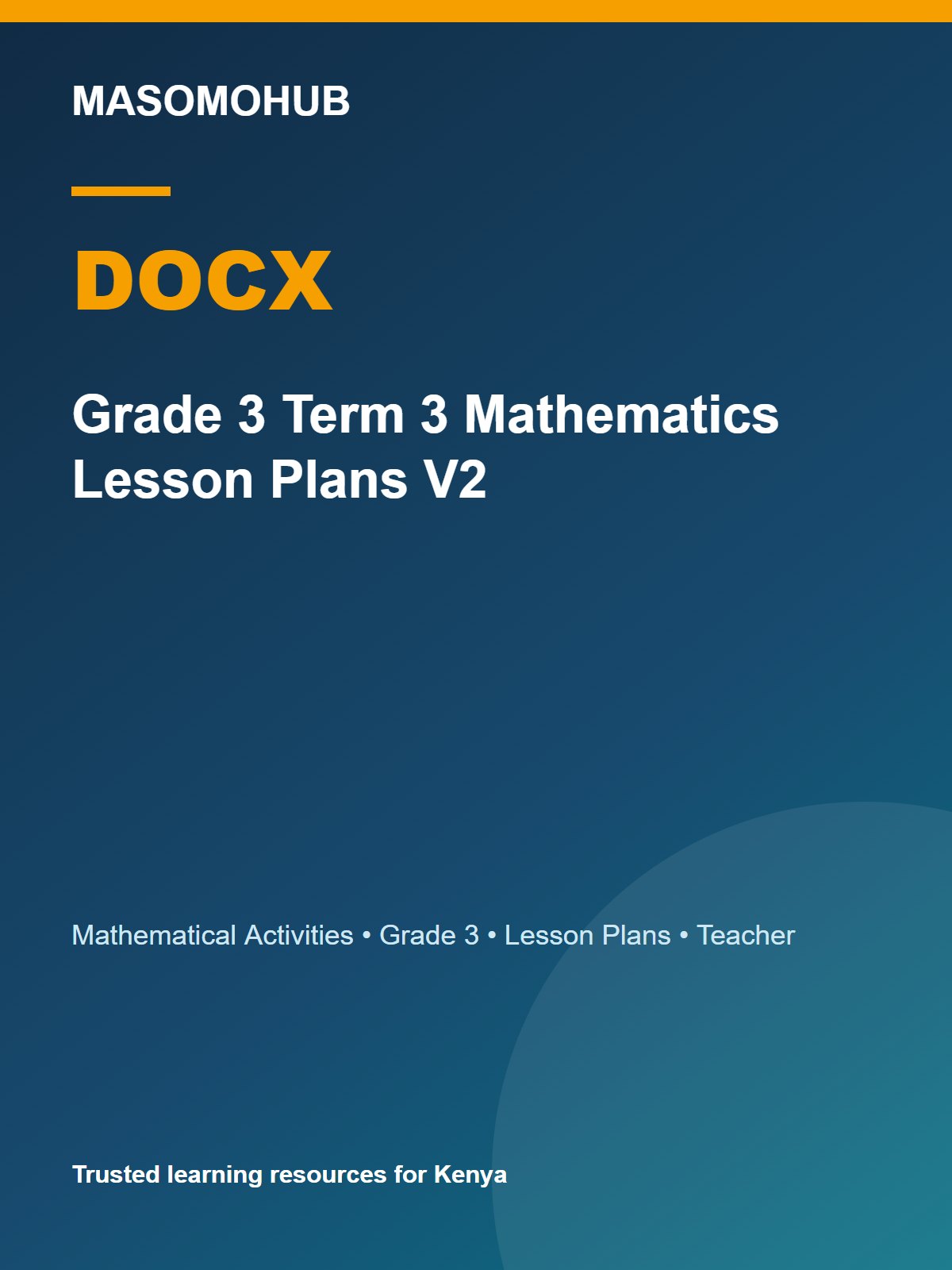 Preview of Grade 3 Mathematical Activities Term 3 Lesson Plans 2026
