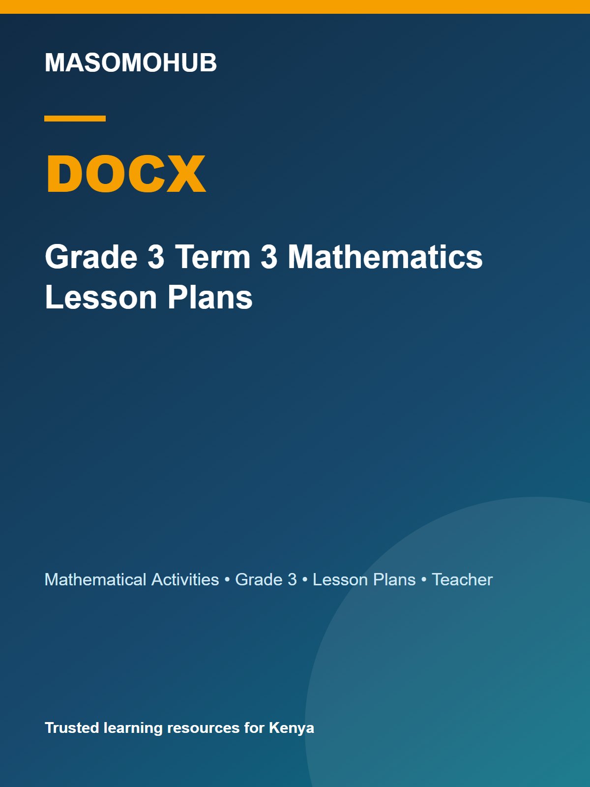 Thumbnail preview of Grade 3 Term 3 Mathematics Lesson Plans