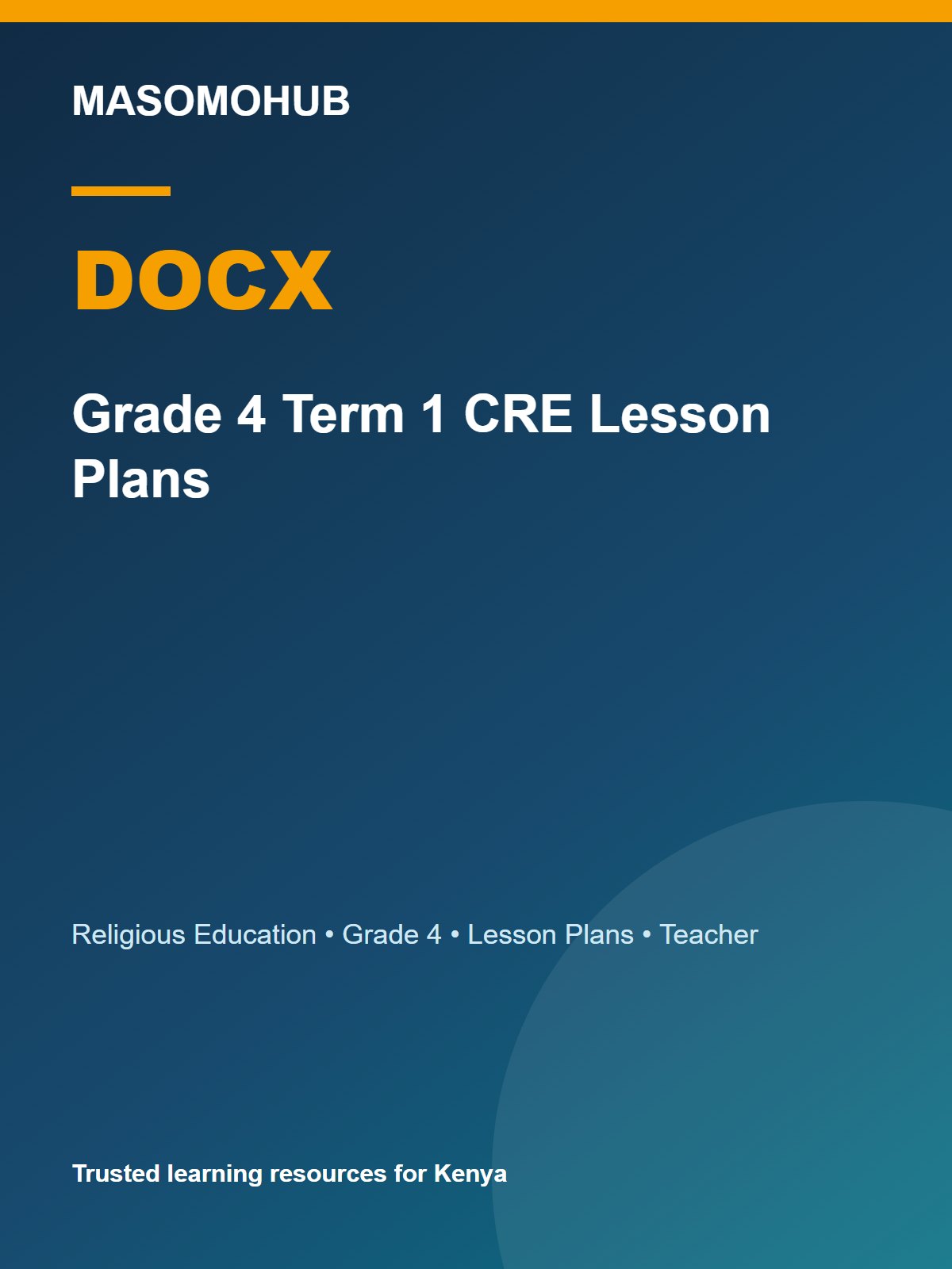 Thumbnail preview of Grade 4 Term 1 CRE Lesson Plans