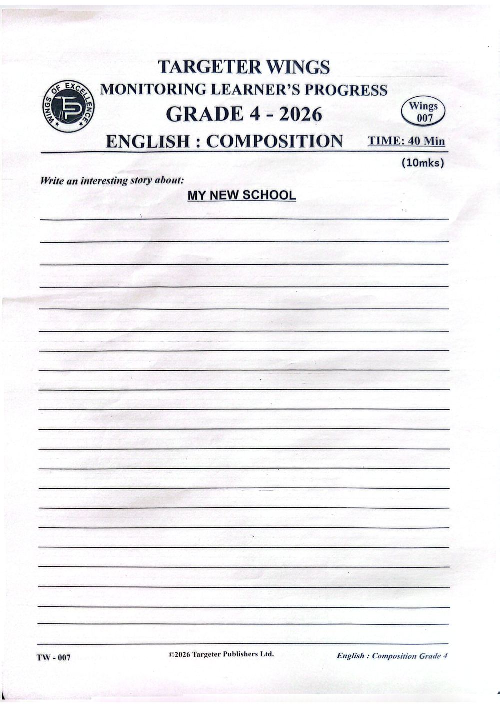 Thumbnail preview of Grade 4 Term 3 2026 Assessment Composition