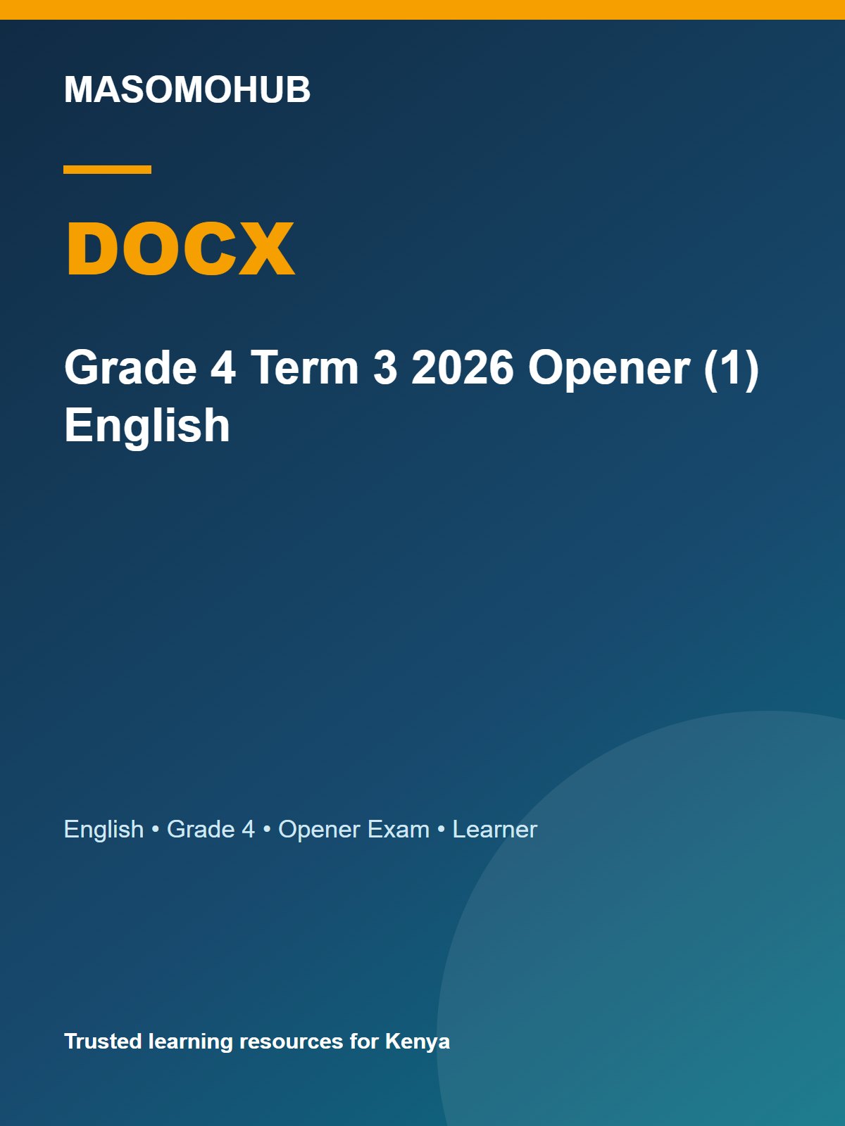 Thumbnail preview of Grade 4 Term 3 2026 Opener (1) English