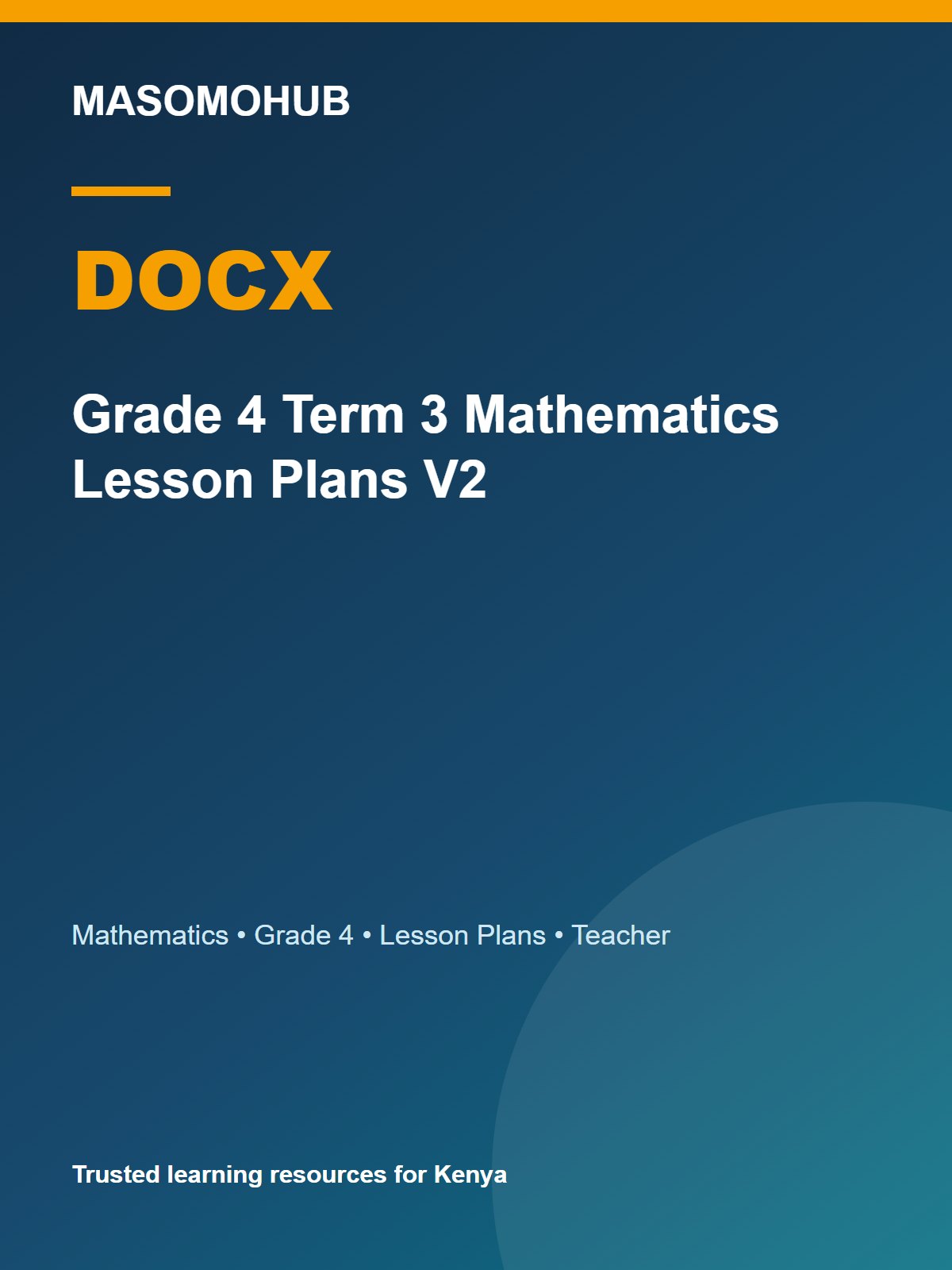 Preview of Grade 4 Mathematics Term 3 Lesson Plans 2026