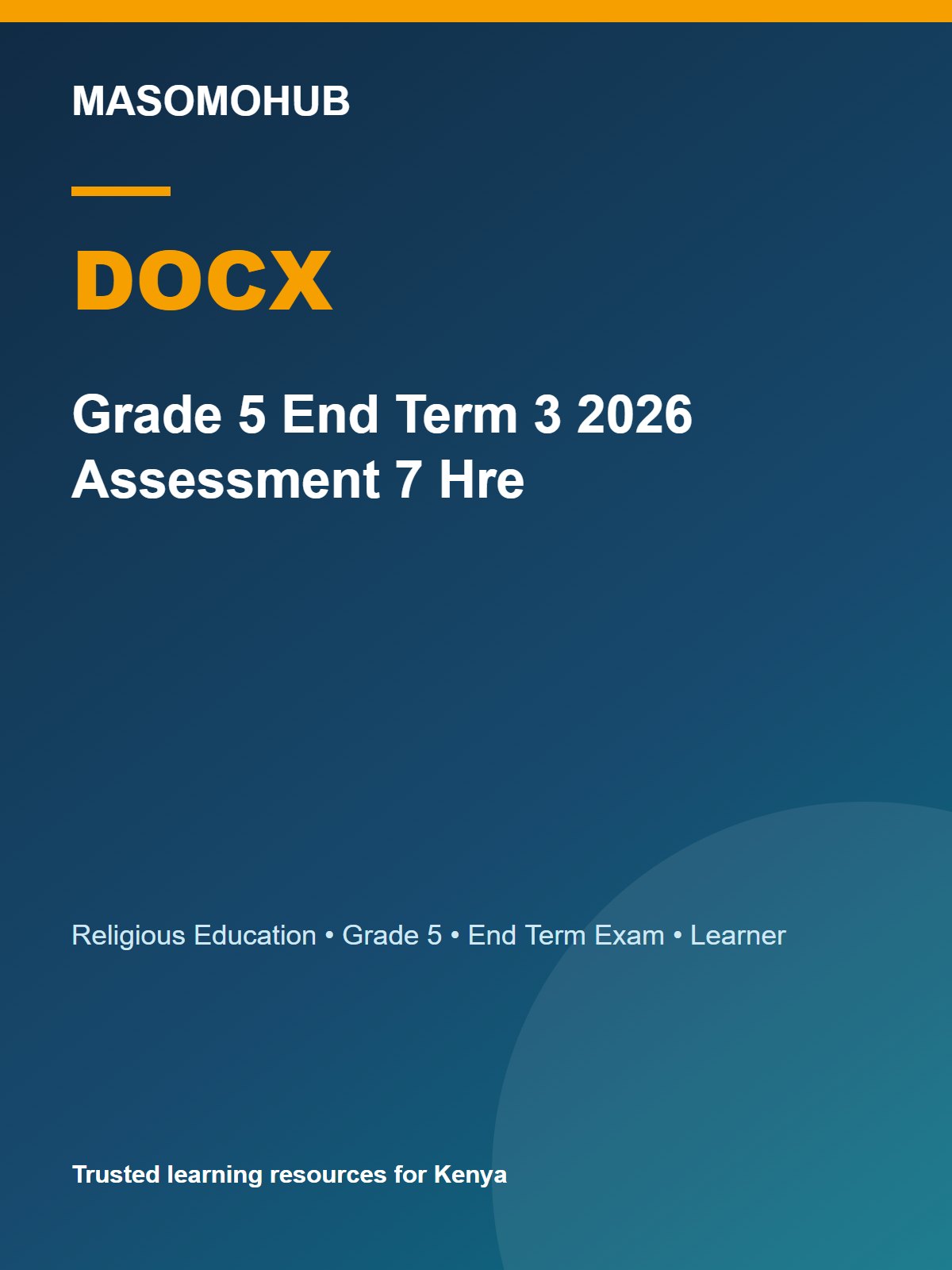 Thumbnail preview of Grade 5 End Term 3 2026 Assessment 7 Hre