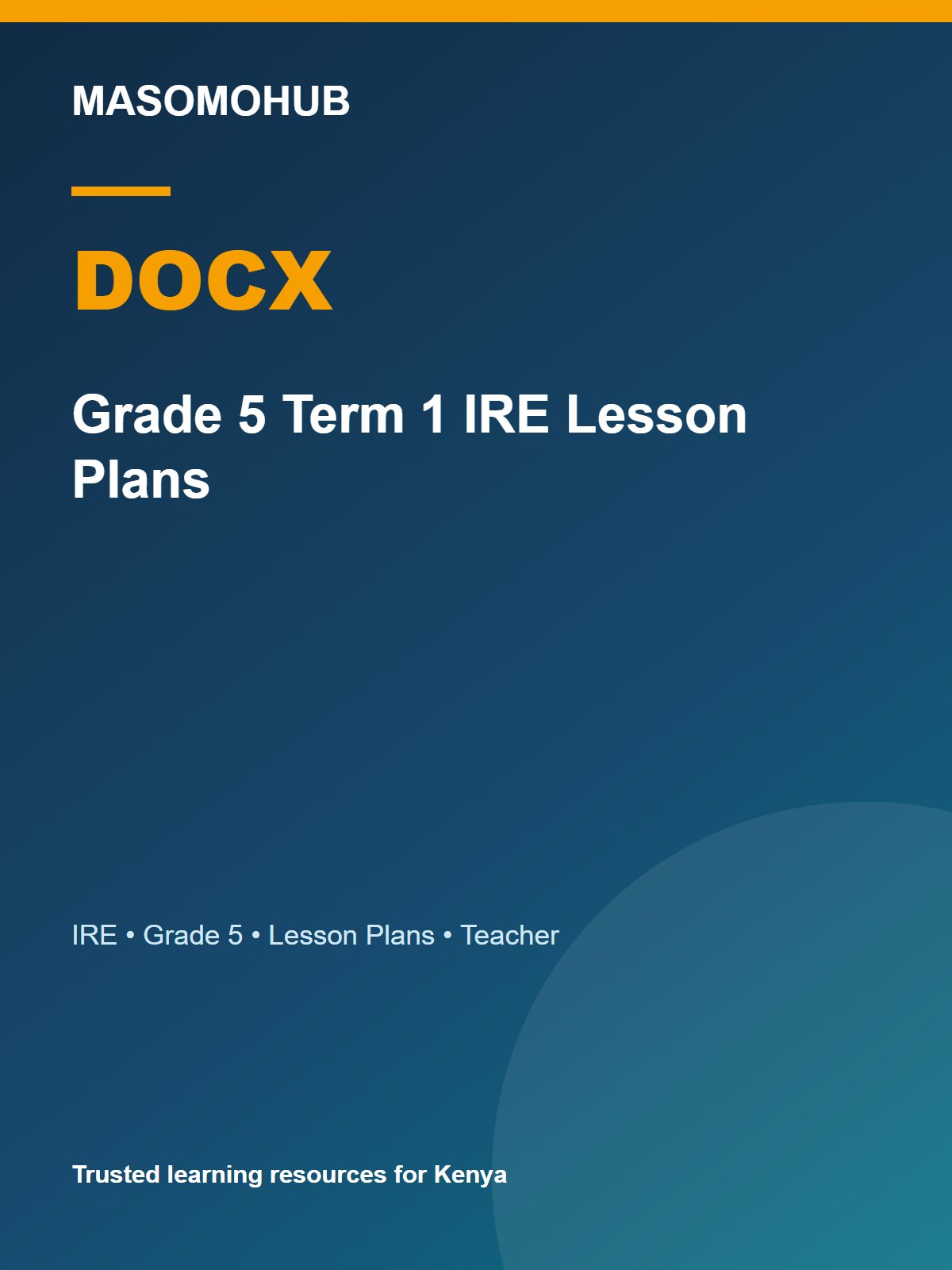 Thumbnail preview of Grade 5 Term 1 IRE Lesson Plans