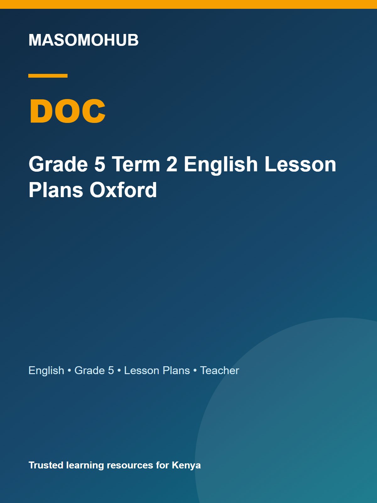 Thumbnail preview of Grade 5 Term 2 English Lesson Plans Oxford