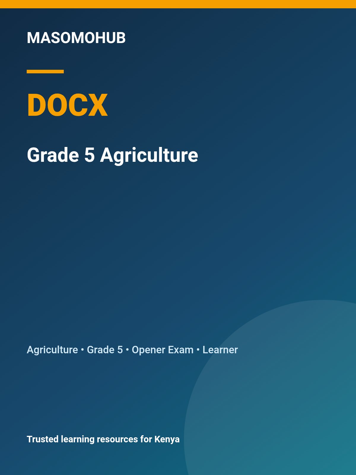 Thumbnail preview of Grade 5 Term 3 2026 Agriculture