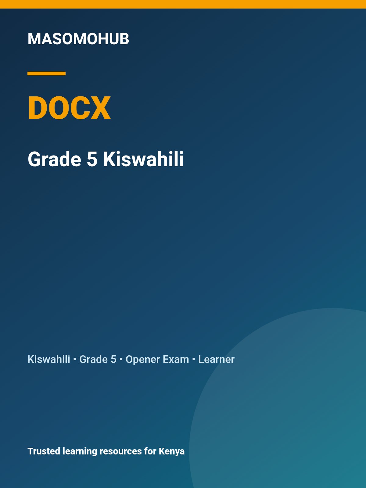 Thumbnail preview of Grade 5 Term 3 2026 Kiswahili