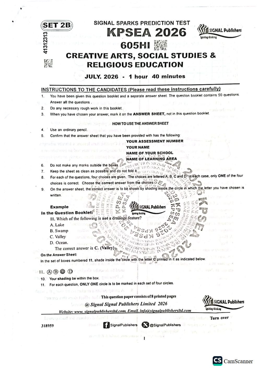 Thumbnail preview of Grade 6 2026 KPSEA Prediction Creative Arts Social Studies And Religious Education CRE IRE