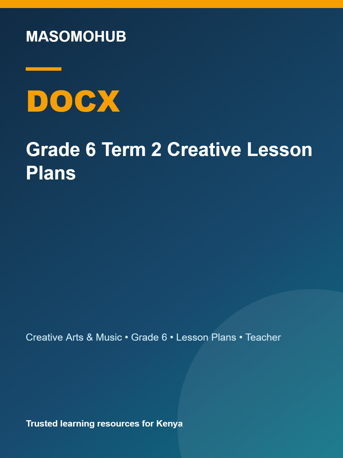 Preview of Grade 6 Creative Arts & Music Term 2 Lesson Plans 2026