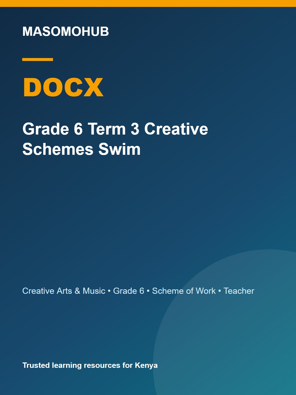 Thumbnail preview of Grade 6 Term 3 Creative Schemes Swim