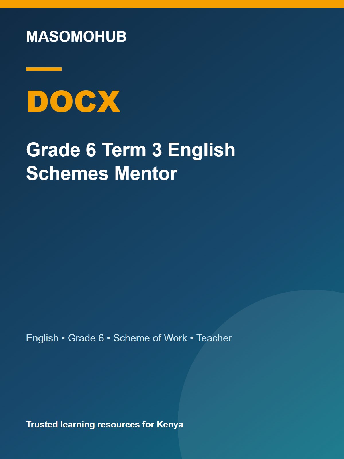 Thumbnail preview of Grade 6 Term 3 English Schemes Mentor