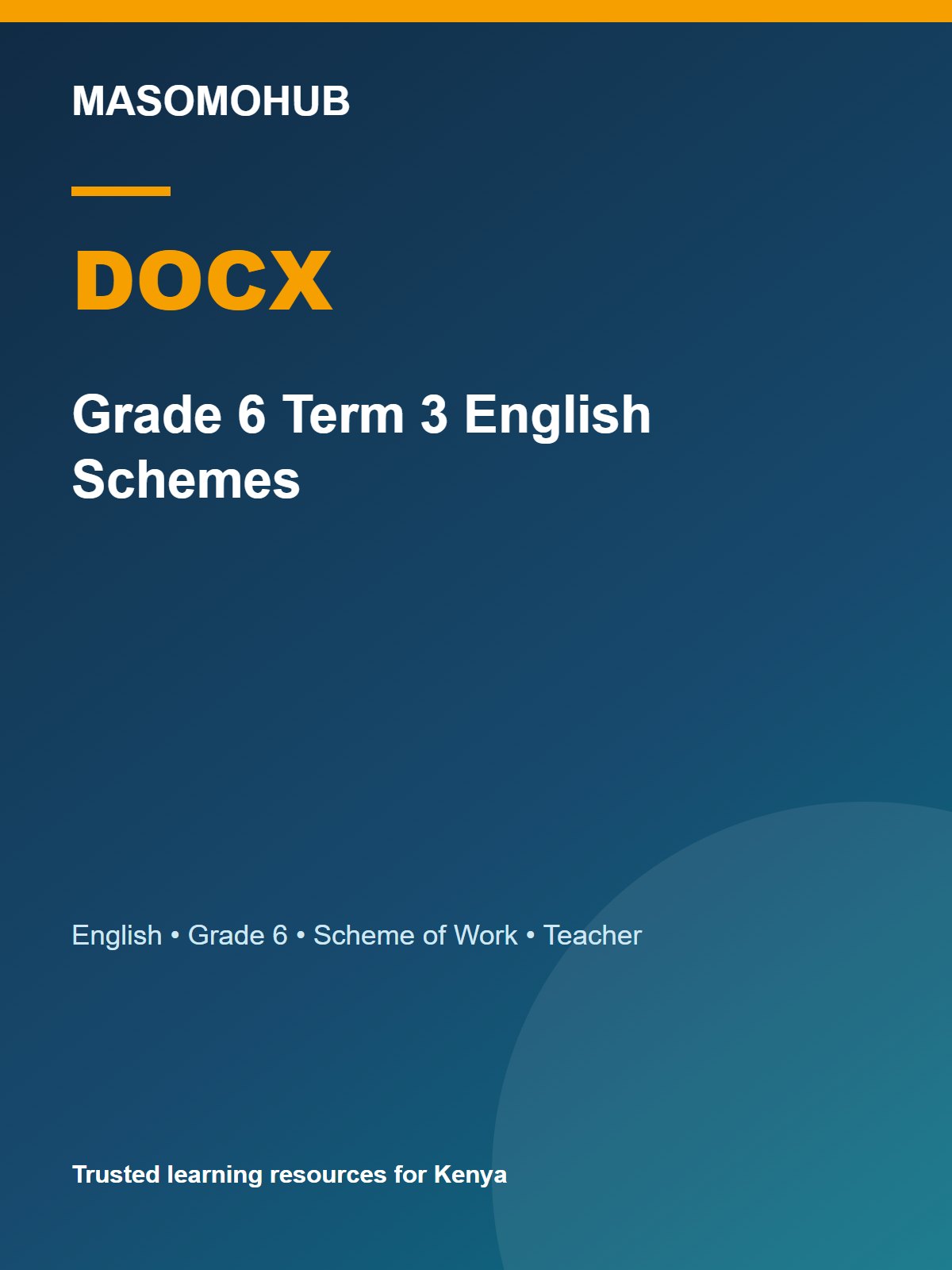 Preview of Grade 6 English Schemes of Work Term 3 2026