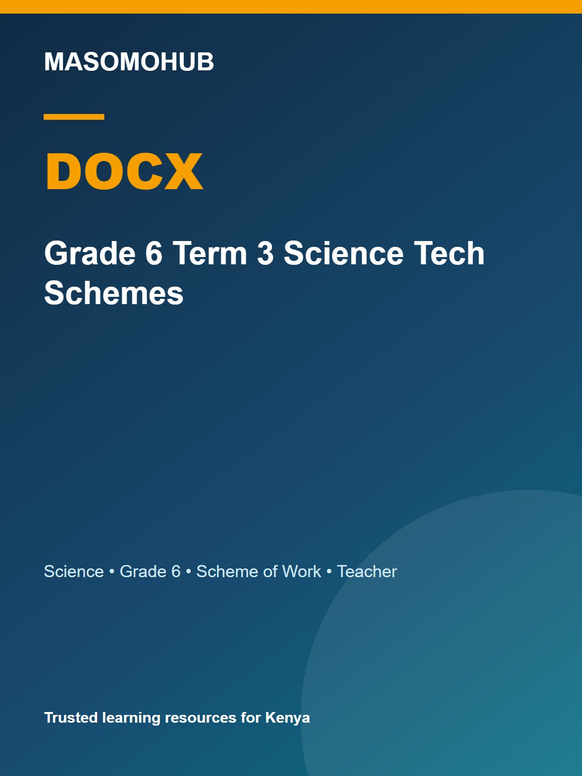 Thumbnail preview of Grade 6 Term 3 Science Tech Schemes