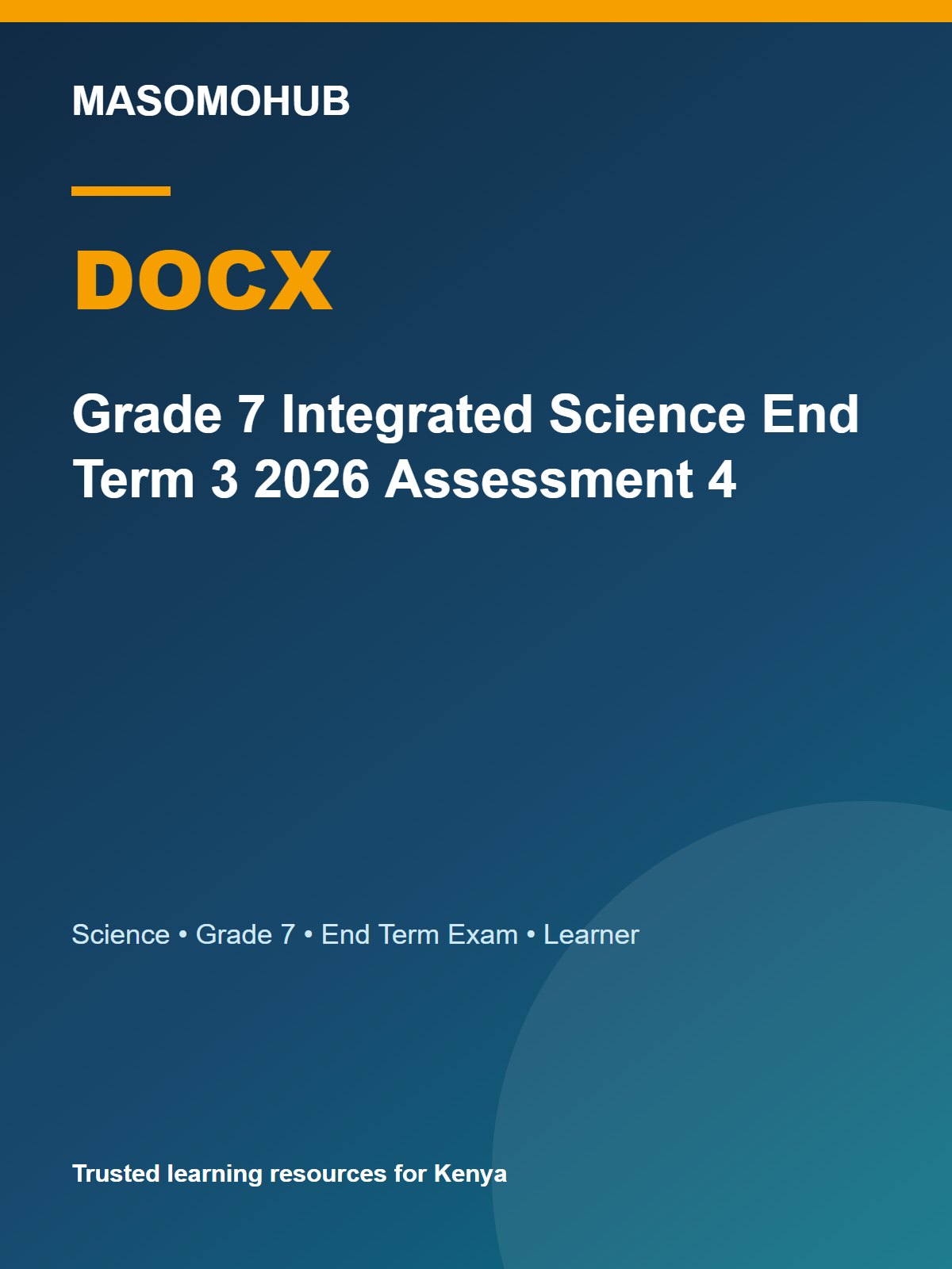 Thumbnail preview of Grade 7 Integrated Science End Term 3 2026 Assessment 4