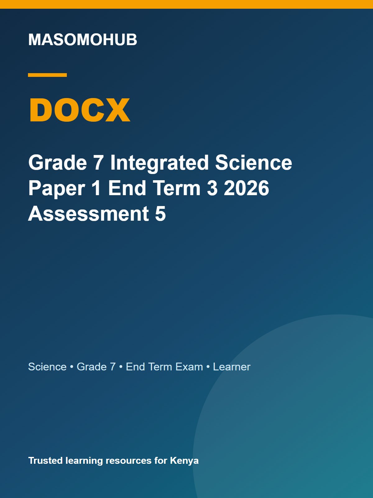 Thumbnail preview of Grade 7 Integrated Science Paper 1 End Term 3 2026 Assessment 5