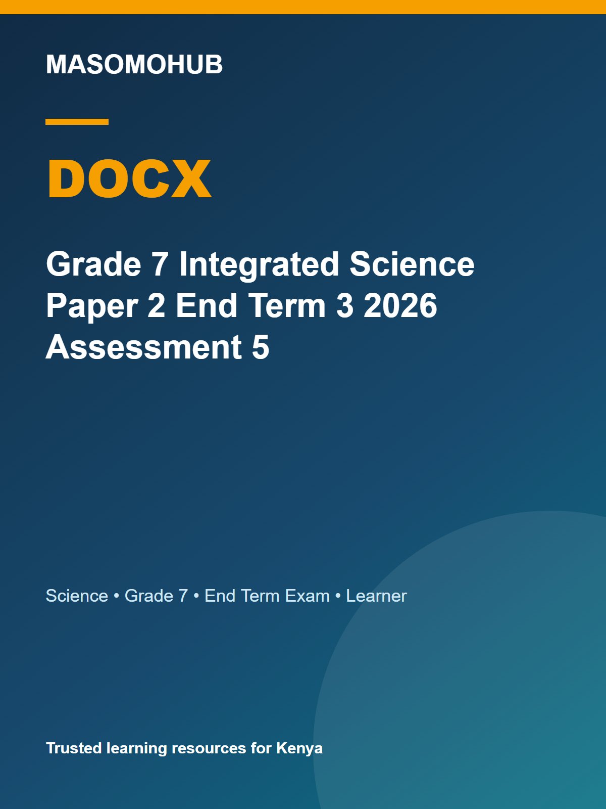 Thumbnail preview of Grade 7 Integrated Science Paper 2 End Term 3 2026 Assessment 5