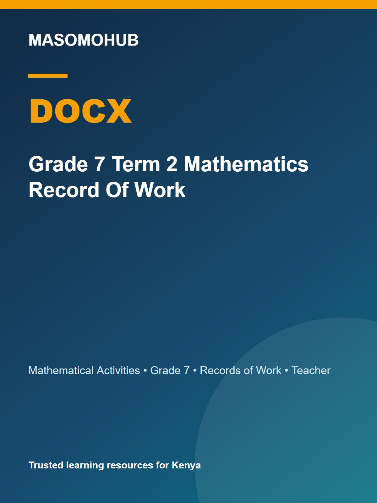 Preview of Grade 7 Mathematical Activities Term 2 Records of Work 2026