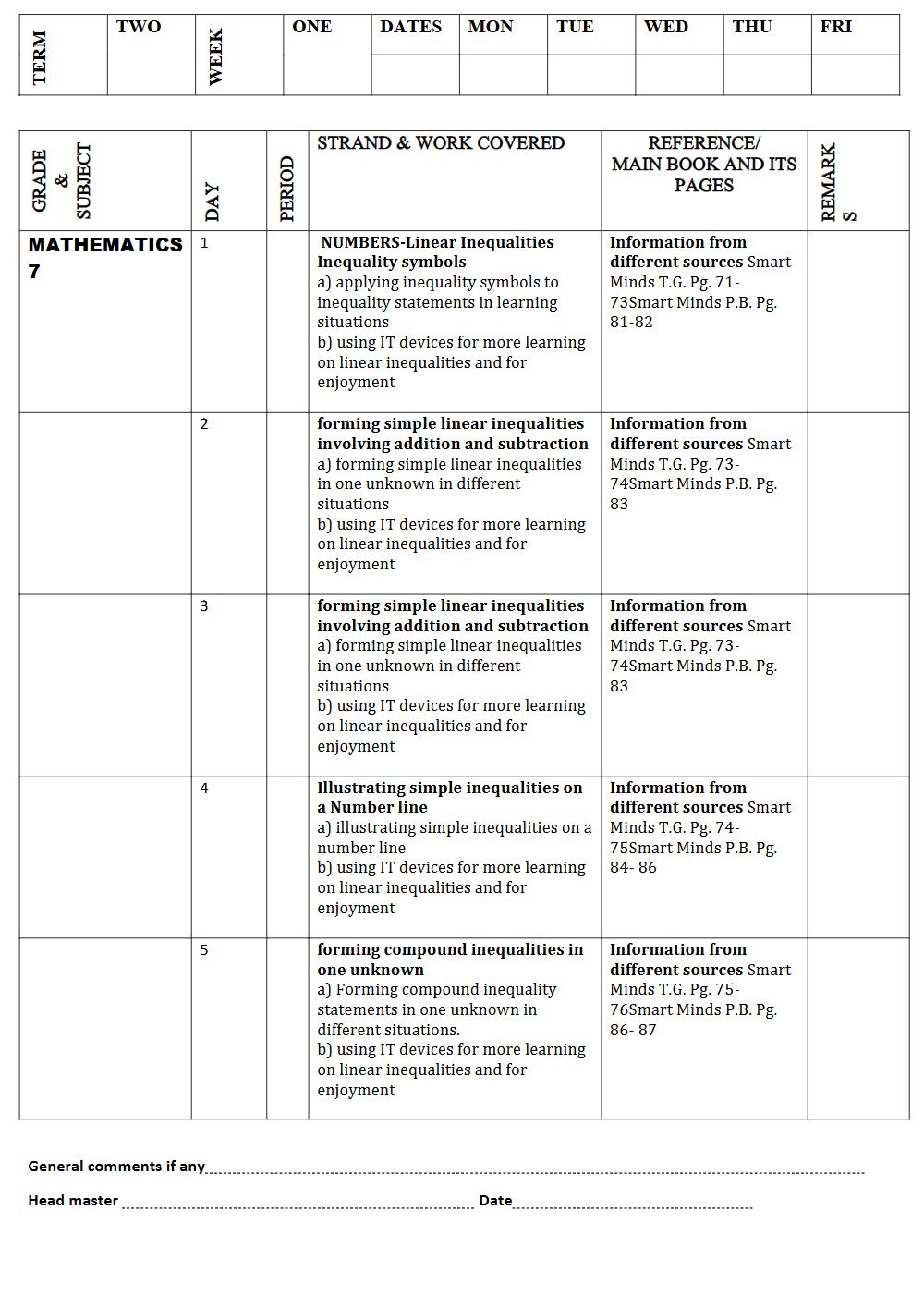 Thumbnail preview of Grade 7 Term 2 Mathematics Records Of Work