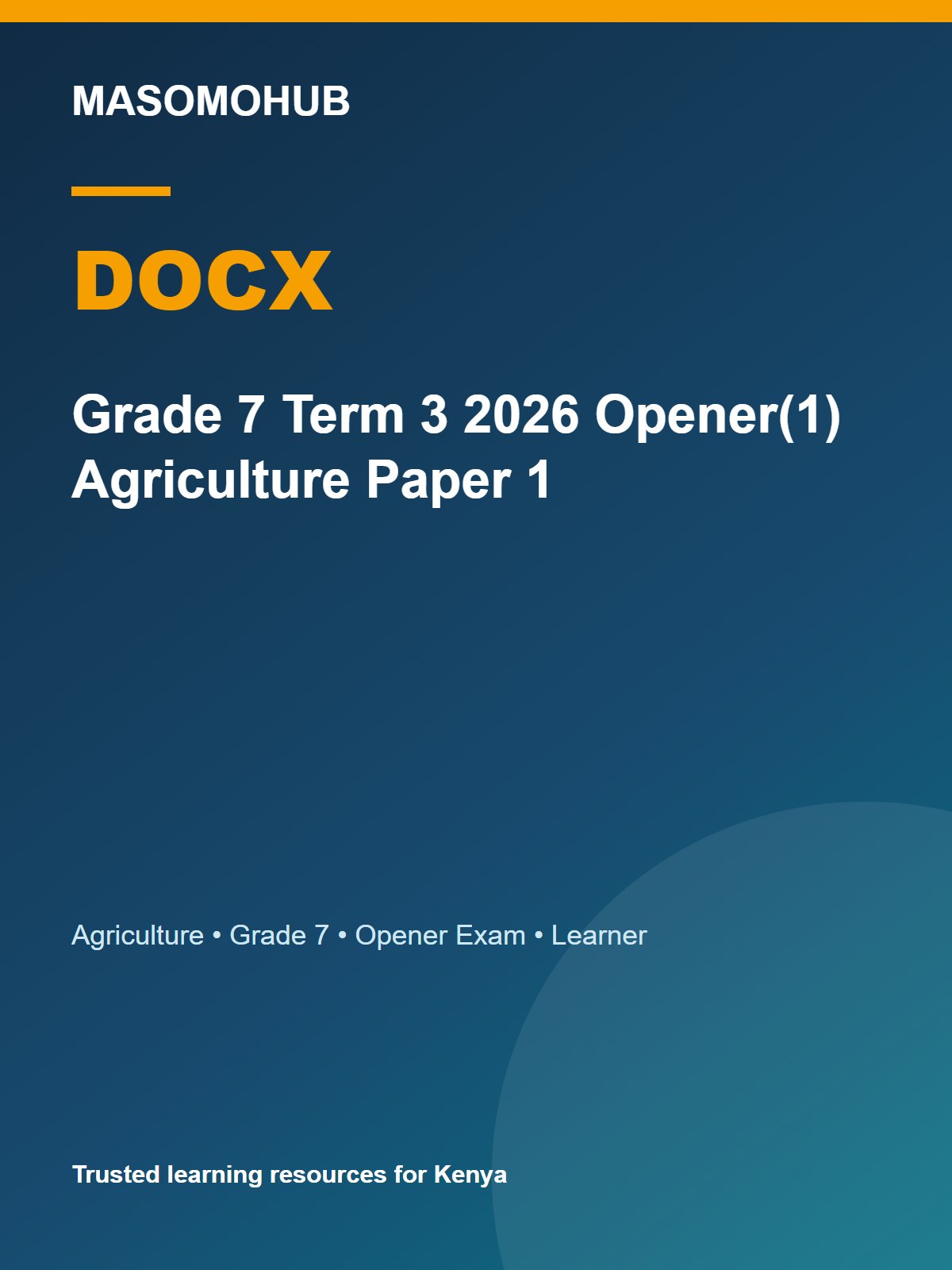 Thumbnail preview of Grade 7 Term 3 2026 Opener(1) Agriculture Paper 1