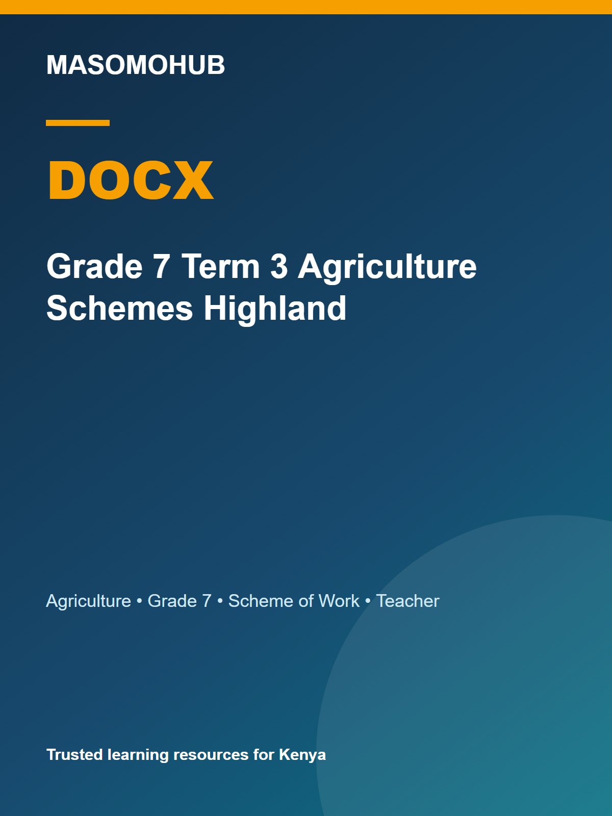 Thumbnail preview of Grade 7 Term 3 Agriculture Schemes Highland