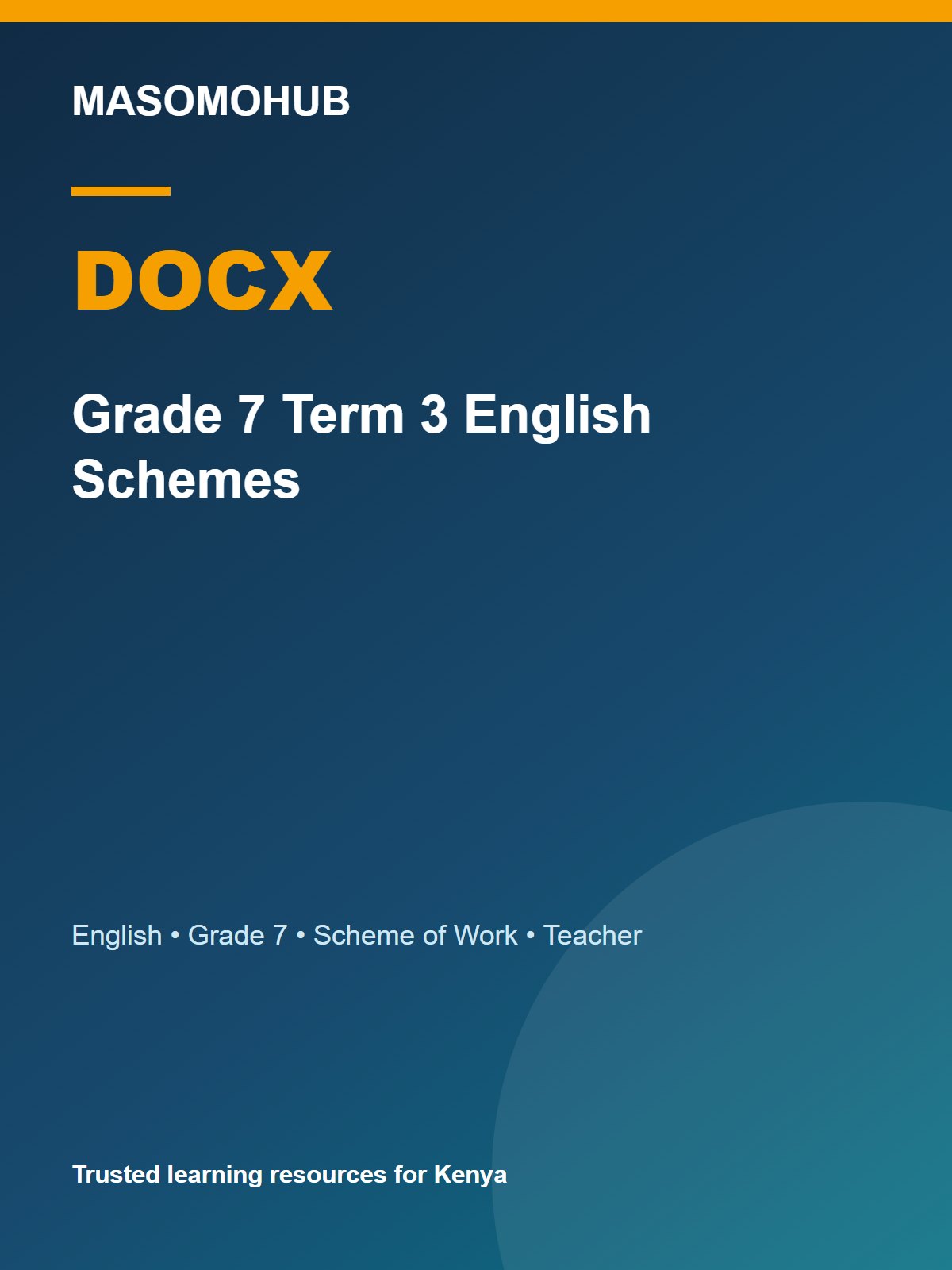 Thumbnail preview of Grade 7 Term 3 English Schemes