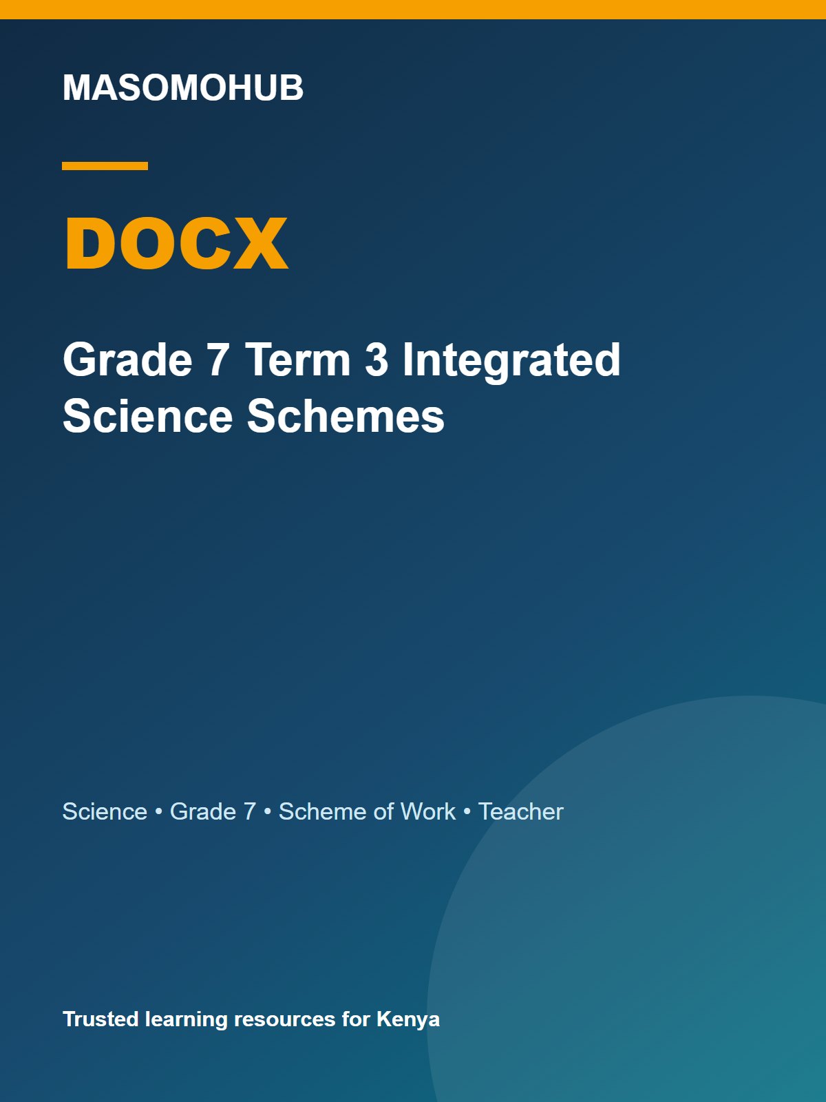 Thumbnail preview of Grade 7 Term 3 Integrated Science Schemes