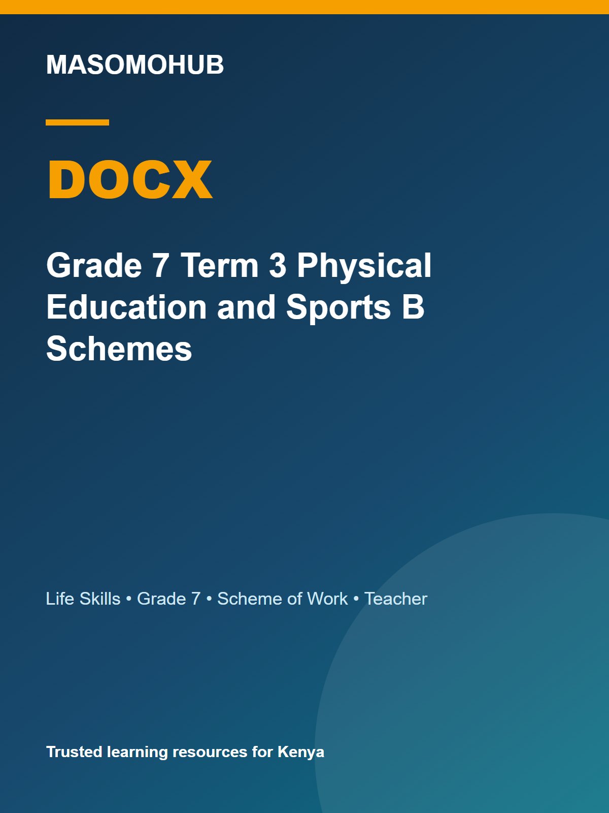 Thumbnail preview of Grade 7 Term 3 Physical Education and Sports B Schemes