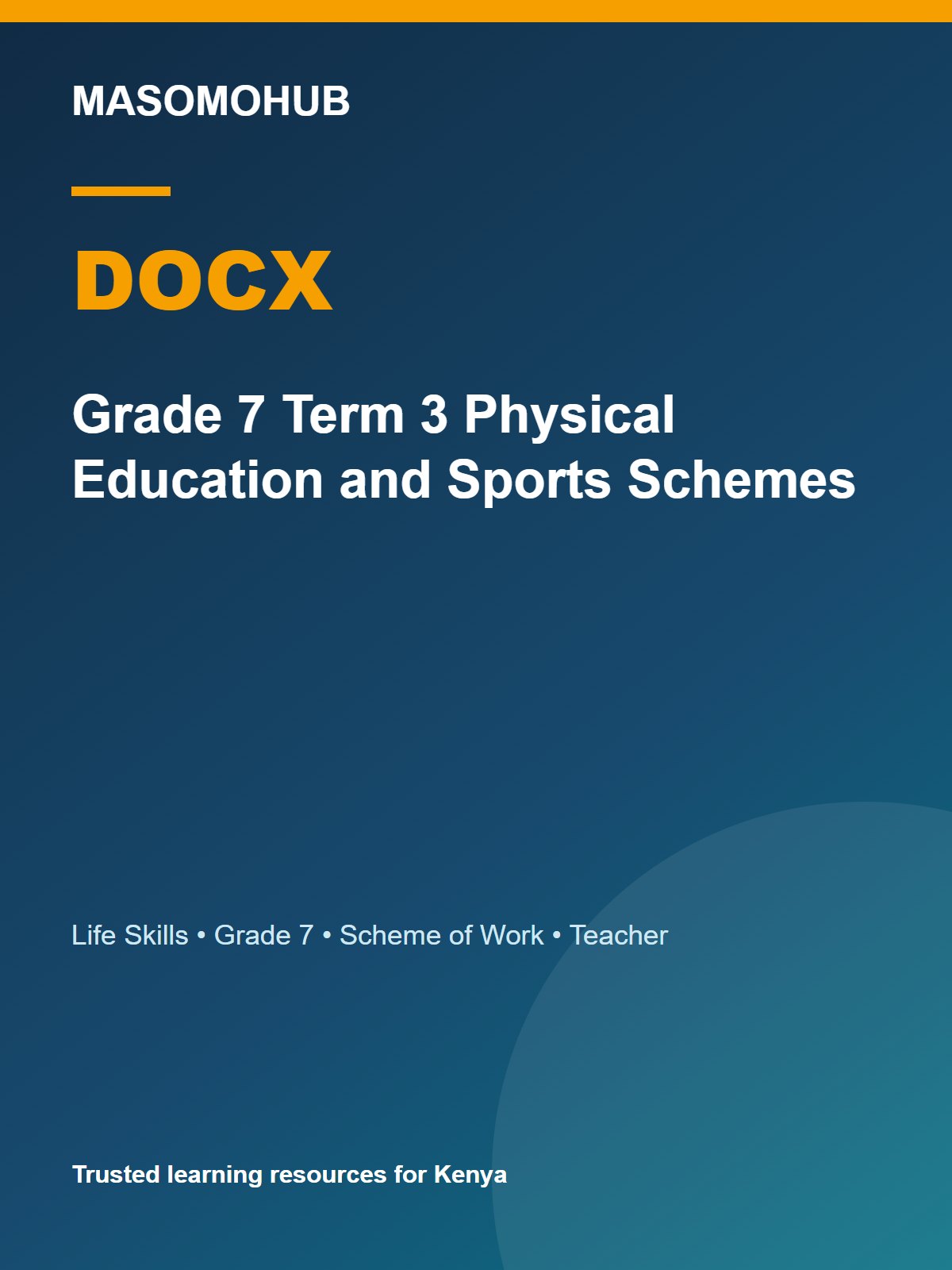 Thumbnail preview of Grade 7 Term 3 Physical Education and Sports Schemes