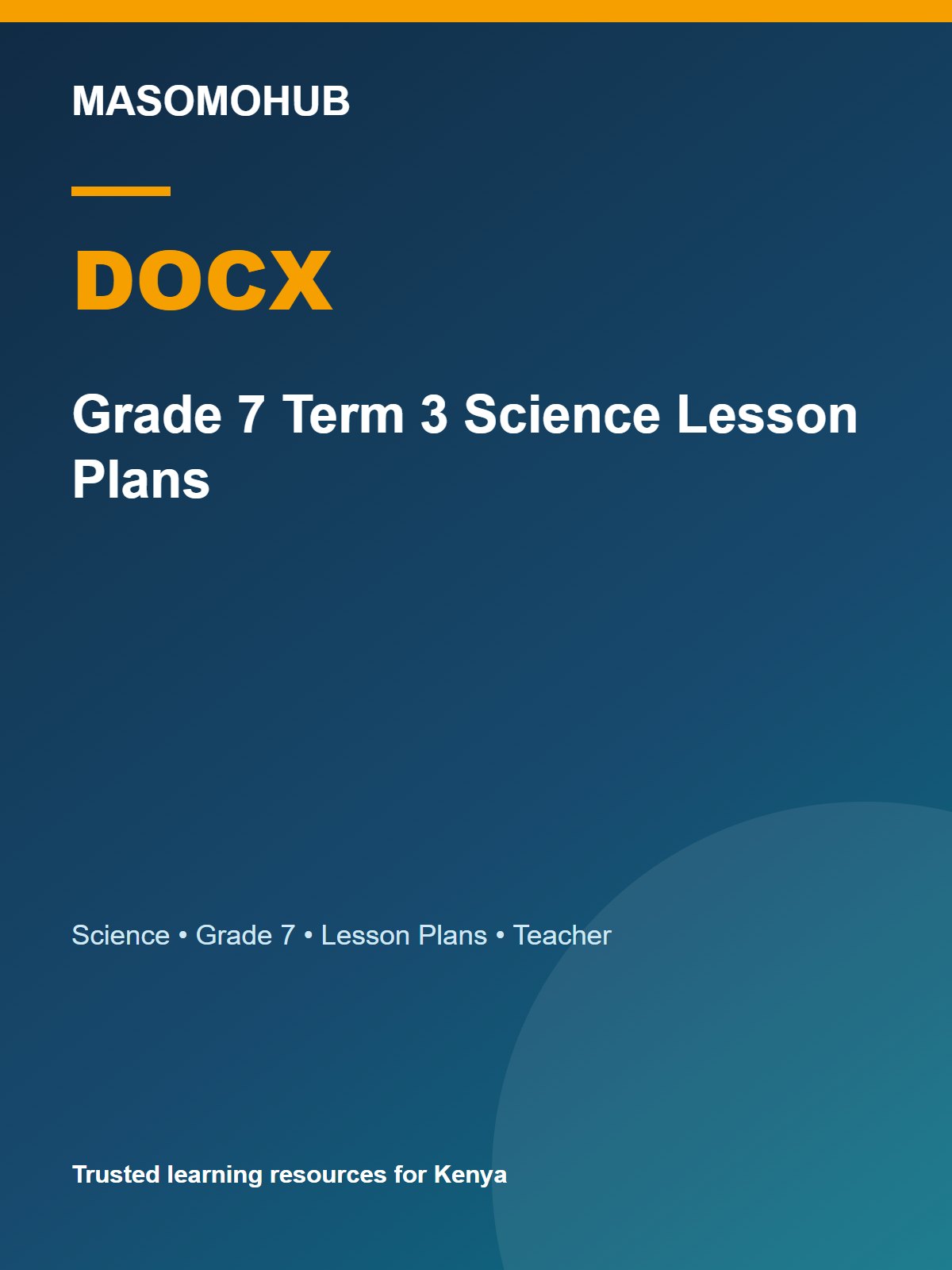 Thumbnail preview of Grade 7 Term 3 Science Lesson Plans