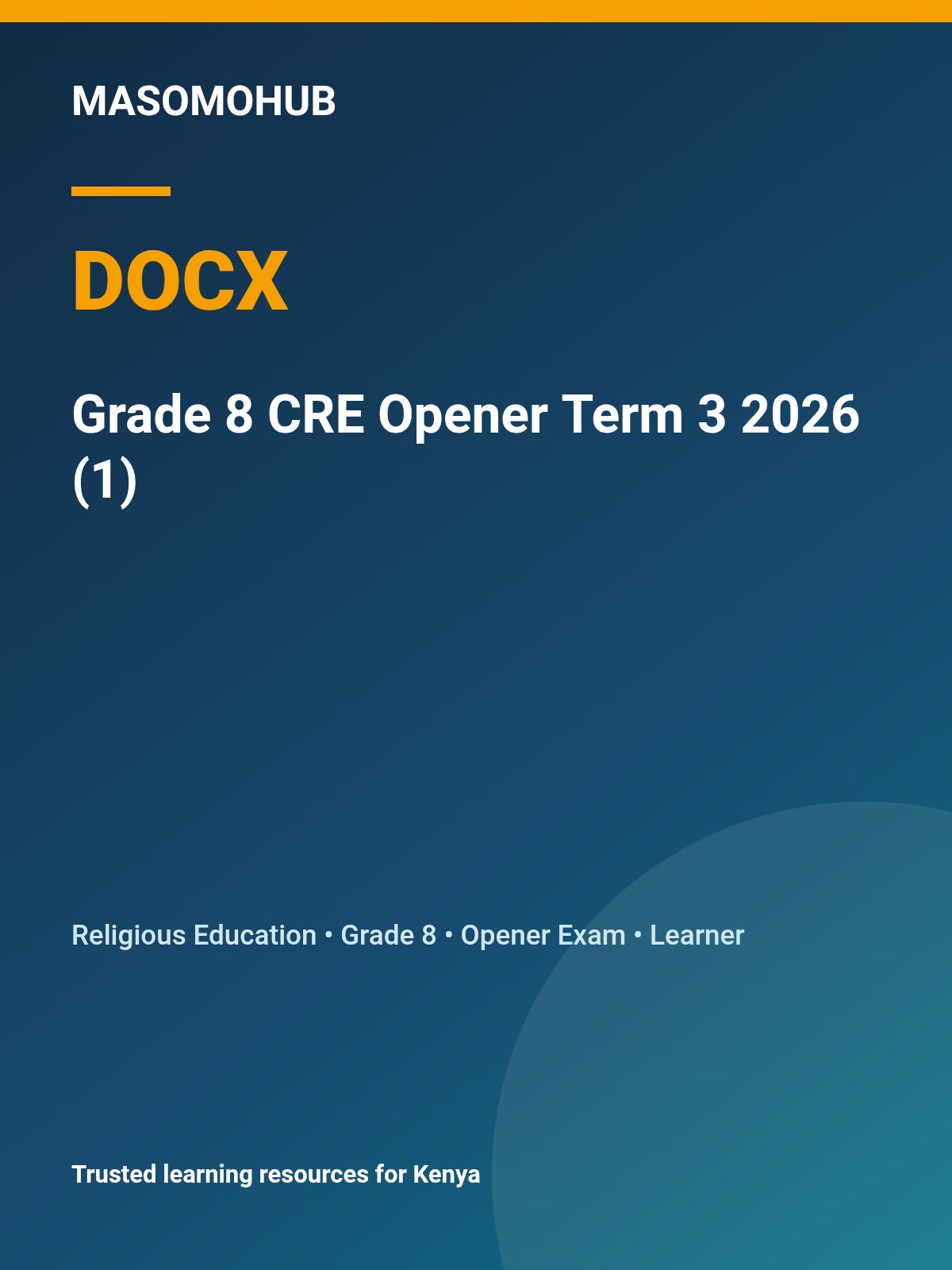 Thumbnail preview of Grade 8 CRE Opener Term 3 2026 (1)
