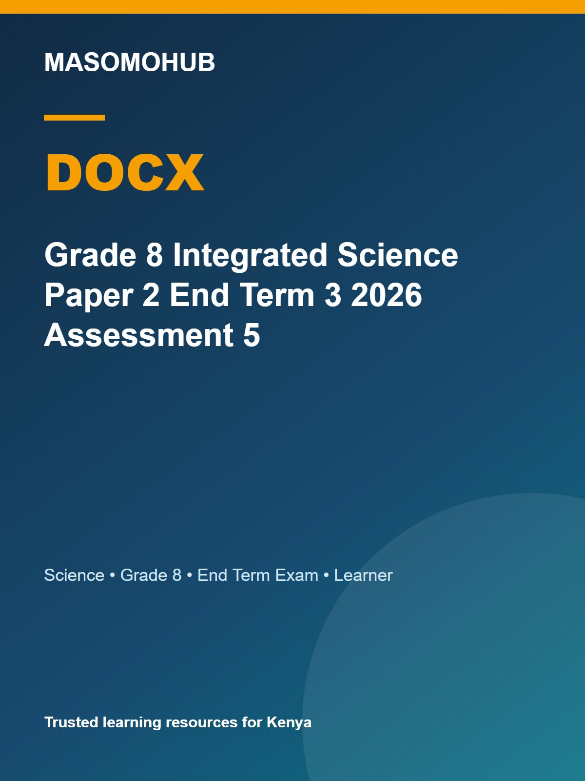Thumbnail preview of Grade 8 Integrated Science Paper 2 End Term 3 2026 Assessment 5