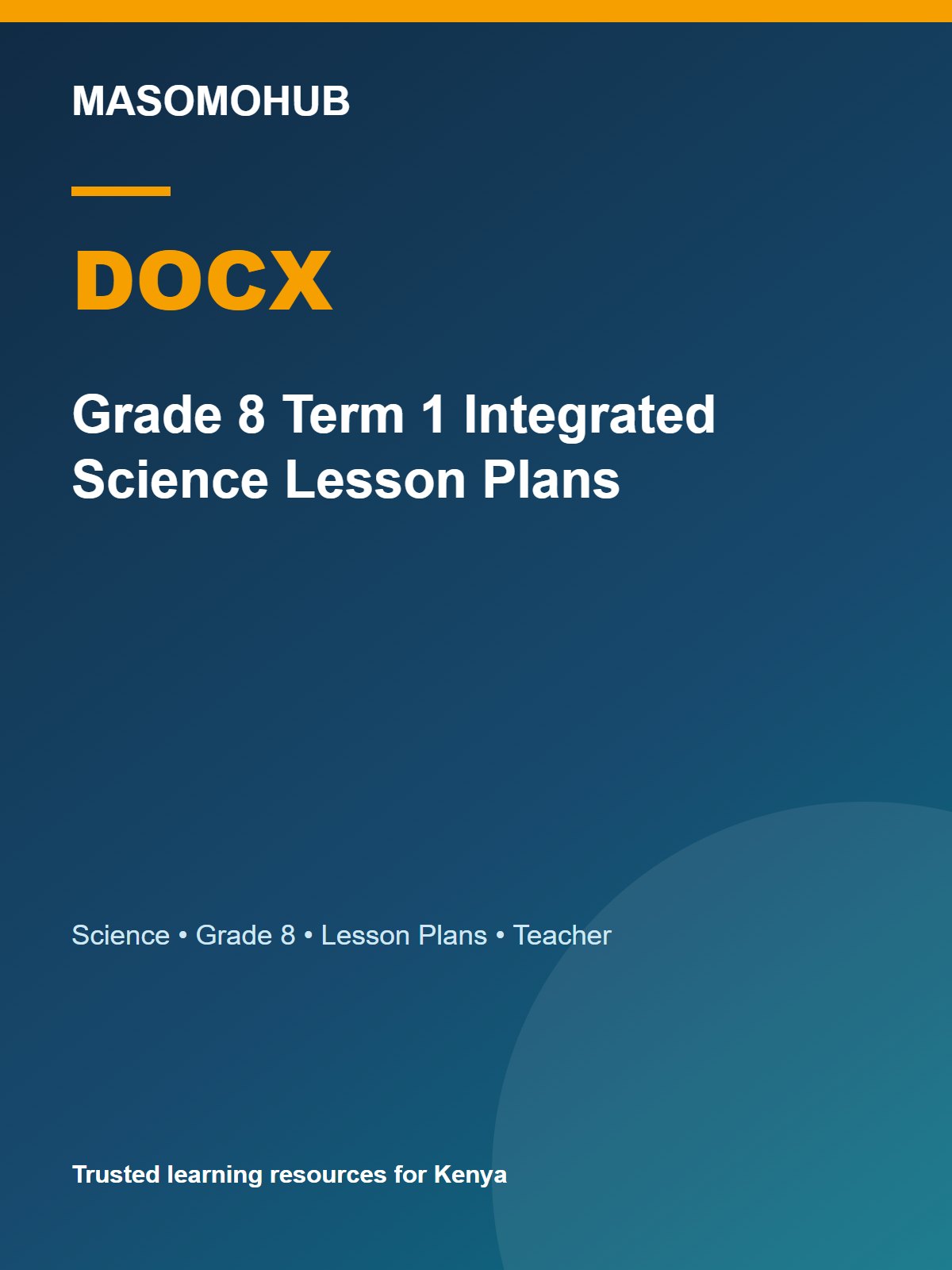 Thumbnail preview of Grade 8 Term 1 Integrated Science Lesson Plans