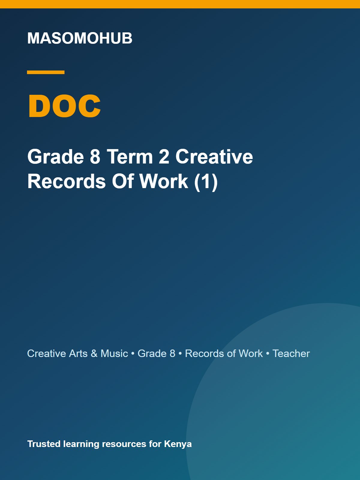 Thumbnail preview of Grade 8 Term 2 Creative Records Of Work (1)