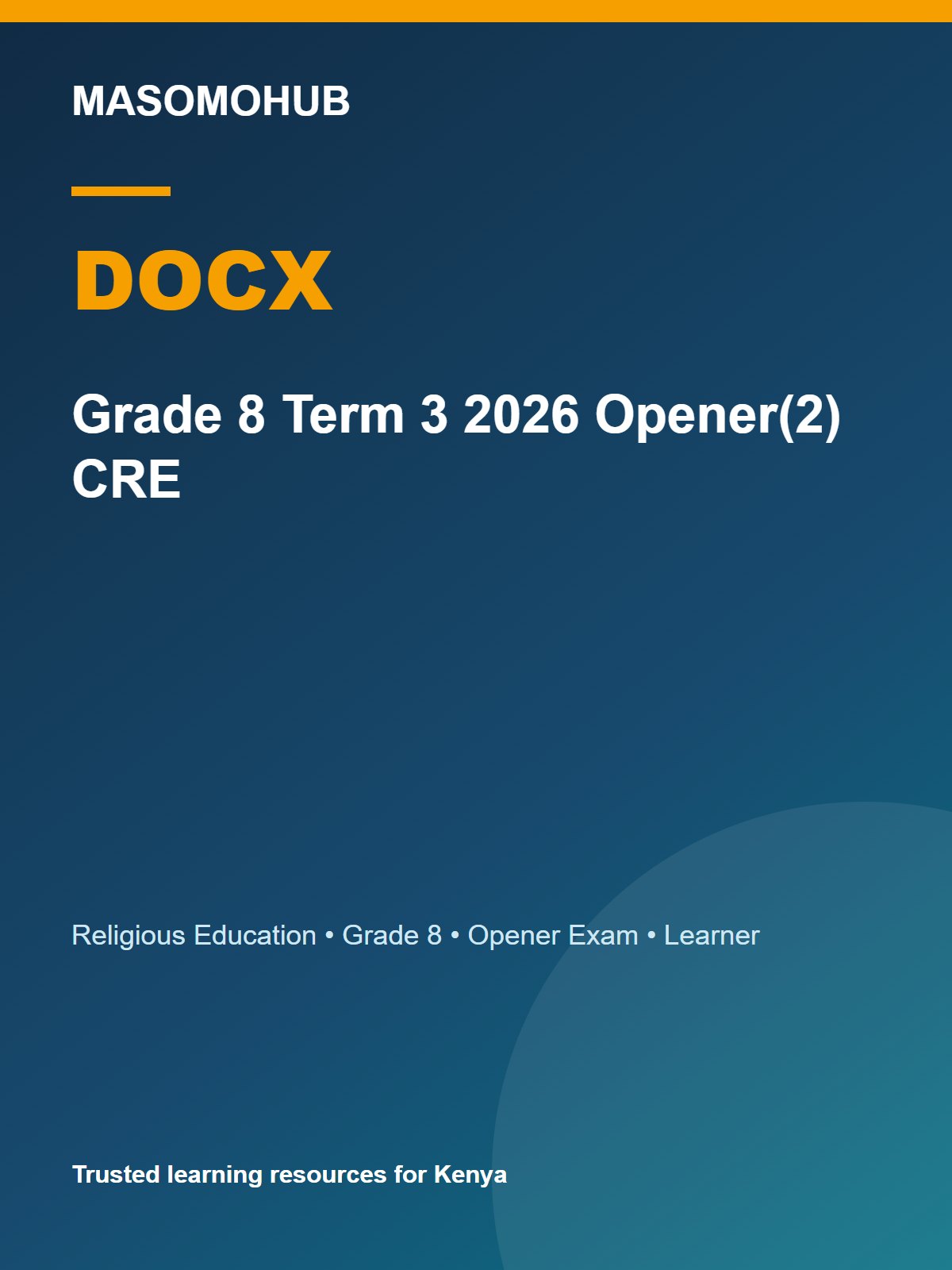 Thumbnail preview of Grade 8 Term 3 2026 Opener(2) CRE