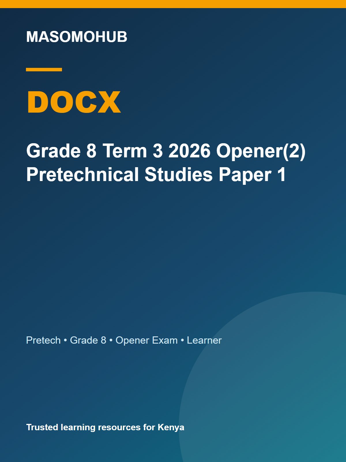Thumbnail preview of Grade 8 Term 3 2026 Opener(2) Pretechnical Studies Paper 1