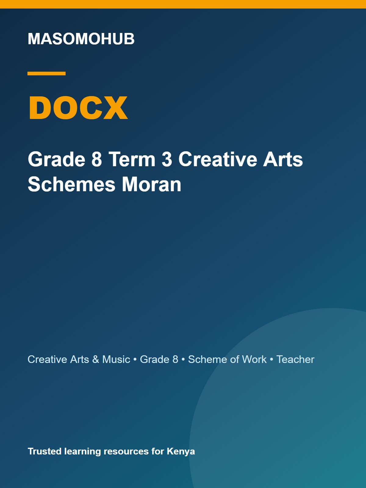 Thumbnail preview of Grade 8 Term 3 Creative Arts Schemes Moran
