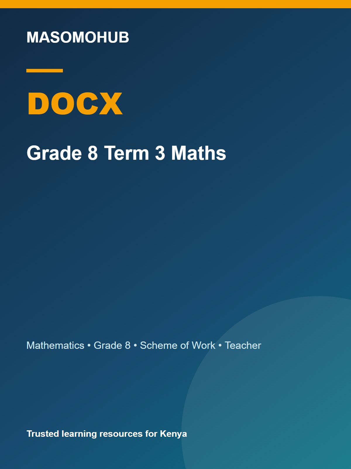 Thumbnail preview of Grade 8 Term 3 Maths