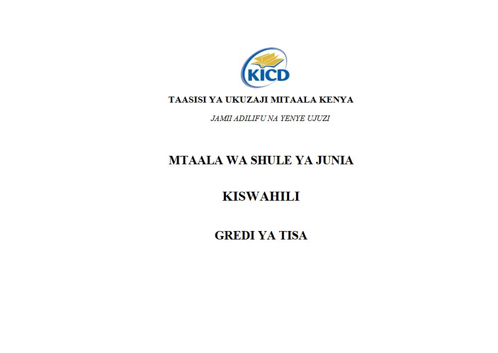 Thumbnail preview of Grade 9 Kiswahili Curriculum Design