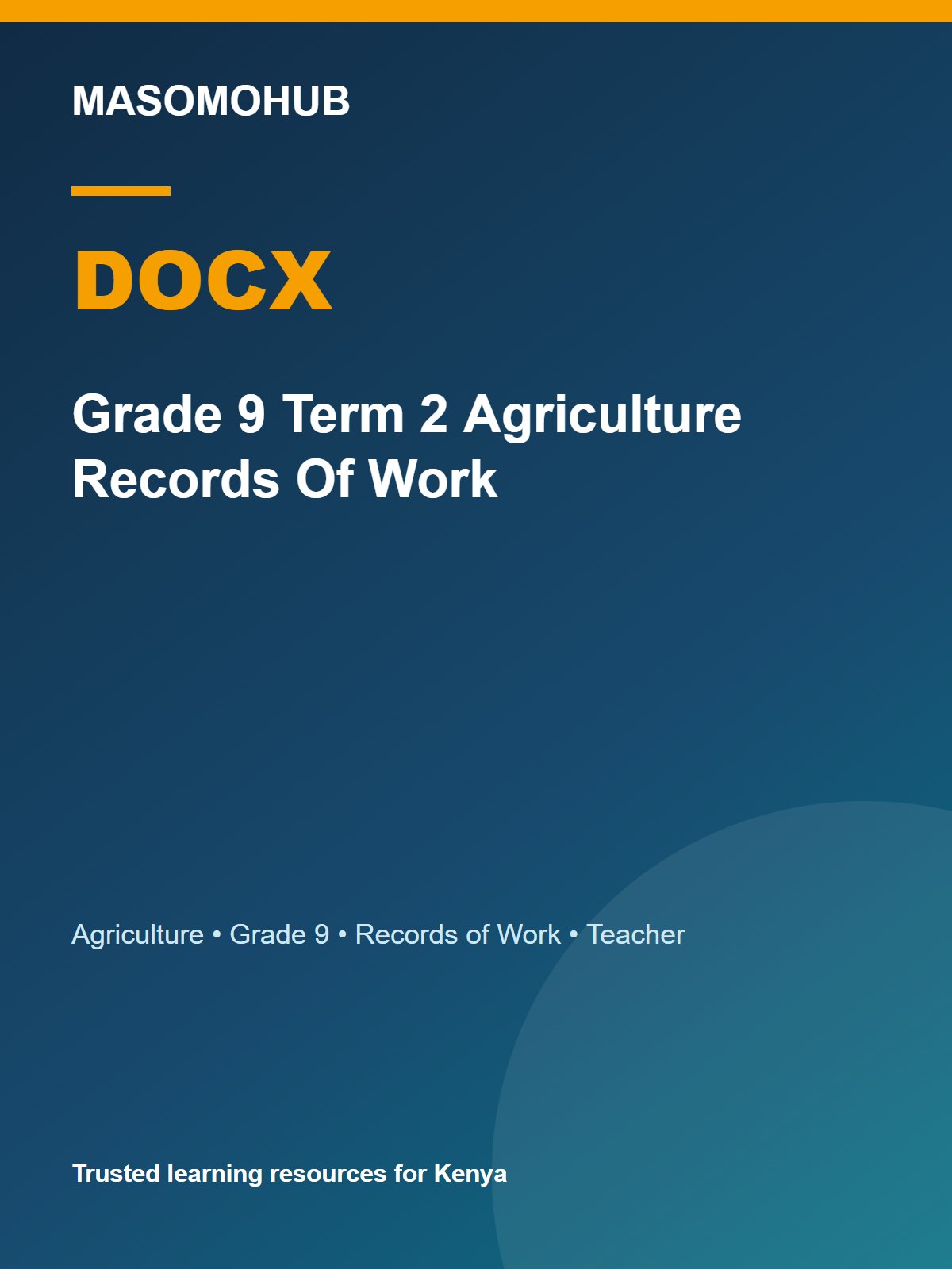 Thumbnail preview of Grade 9 Term 2 Agriculture Records Of Work