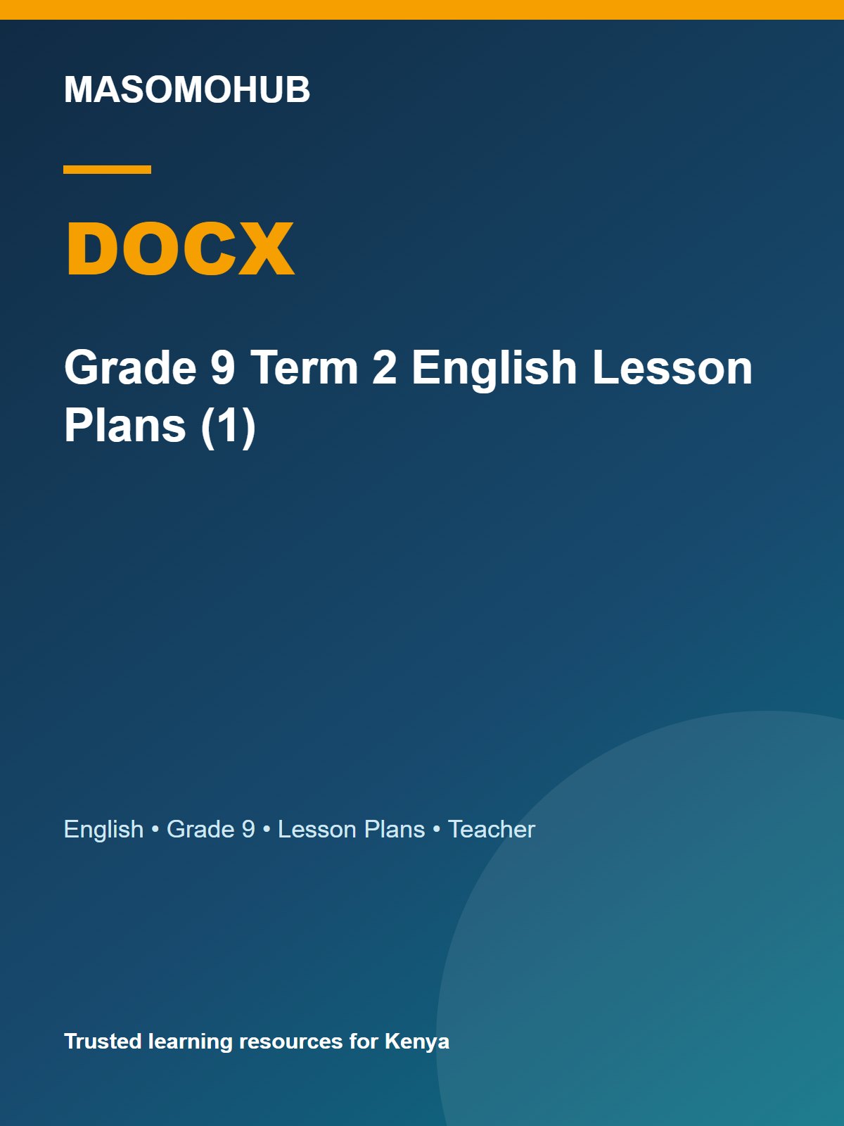 Thumbnail preview of Grade 9 Term 2 English Lesson Plans (1)